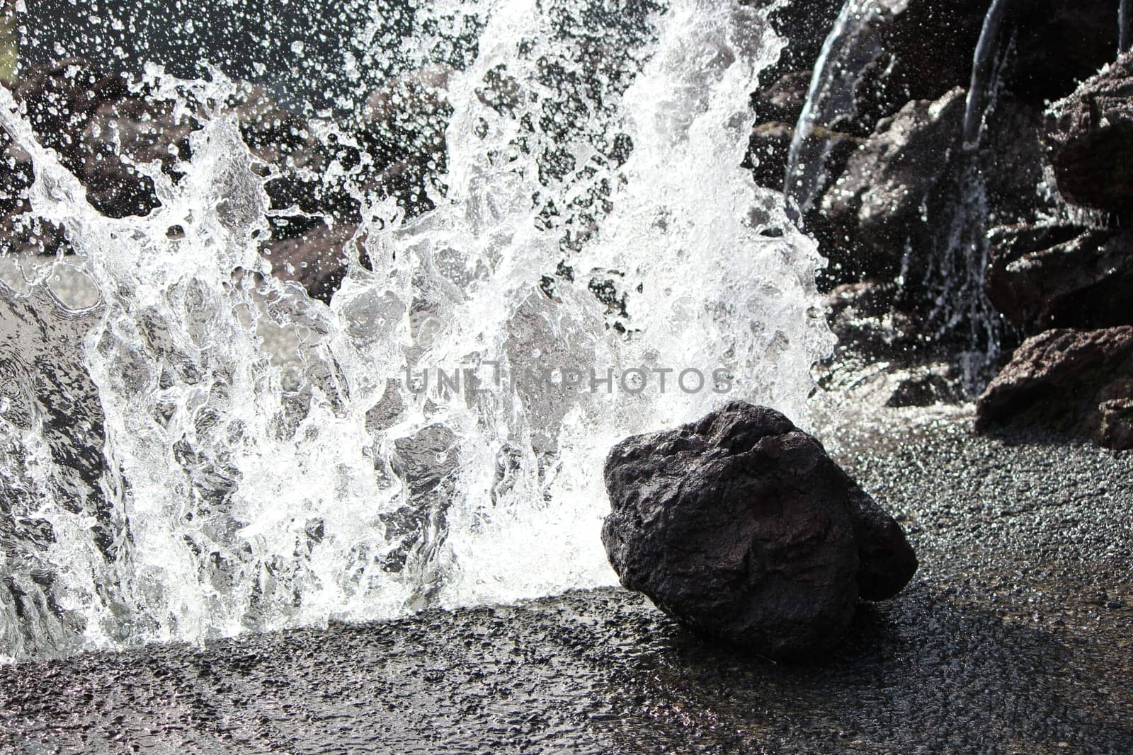 Wave breaking on the rocks