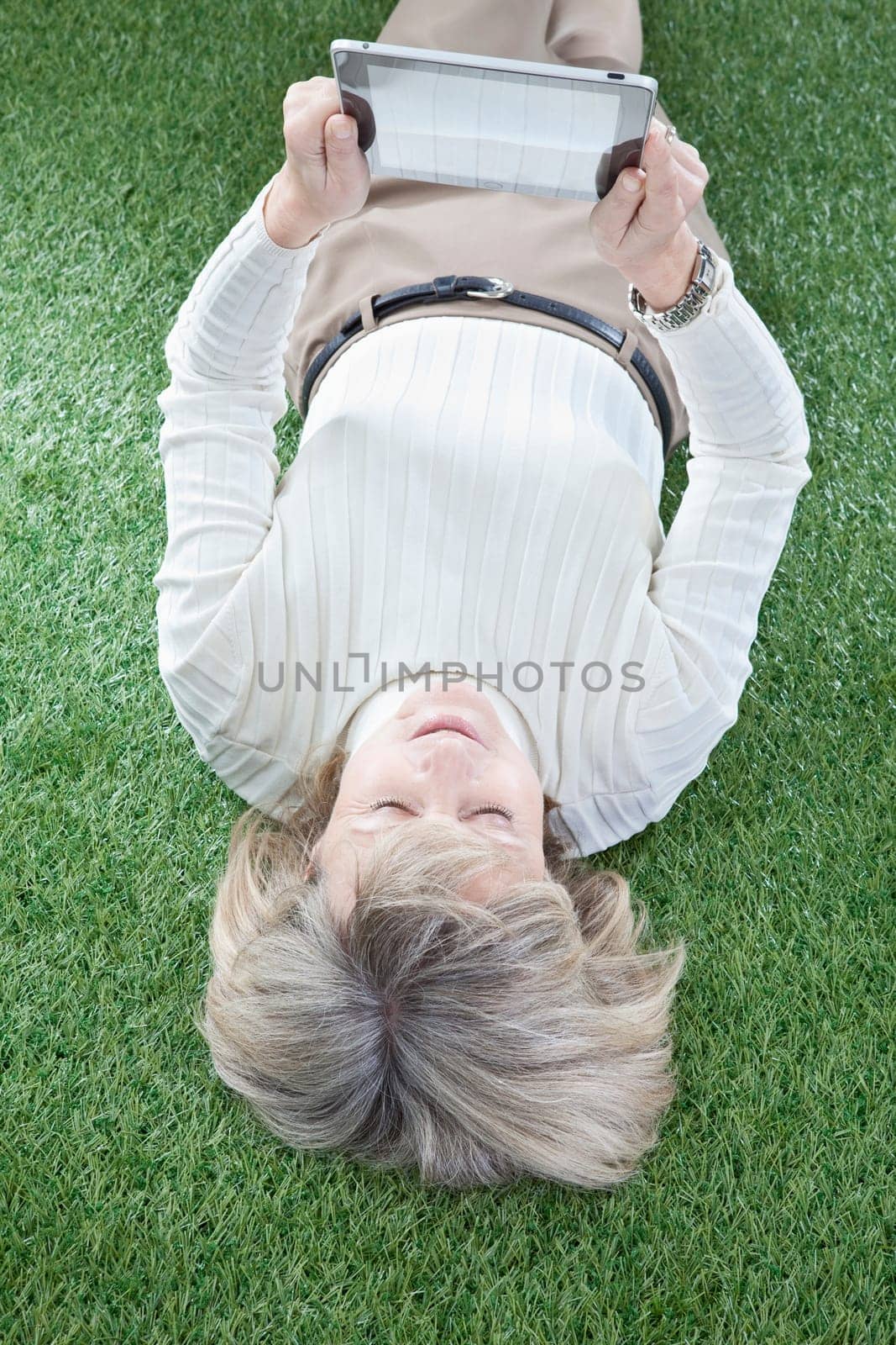 Woman with iPad