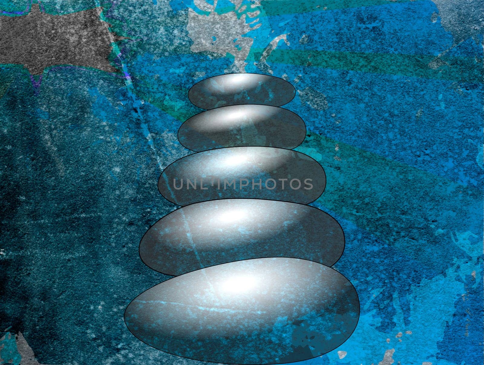 Zen Stones on Background Texture