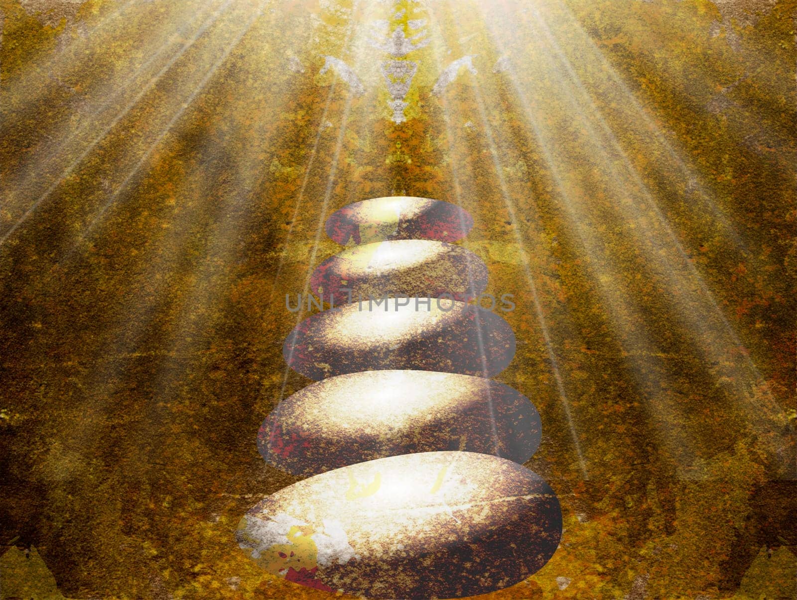 Zen Stones on Background Texture