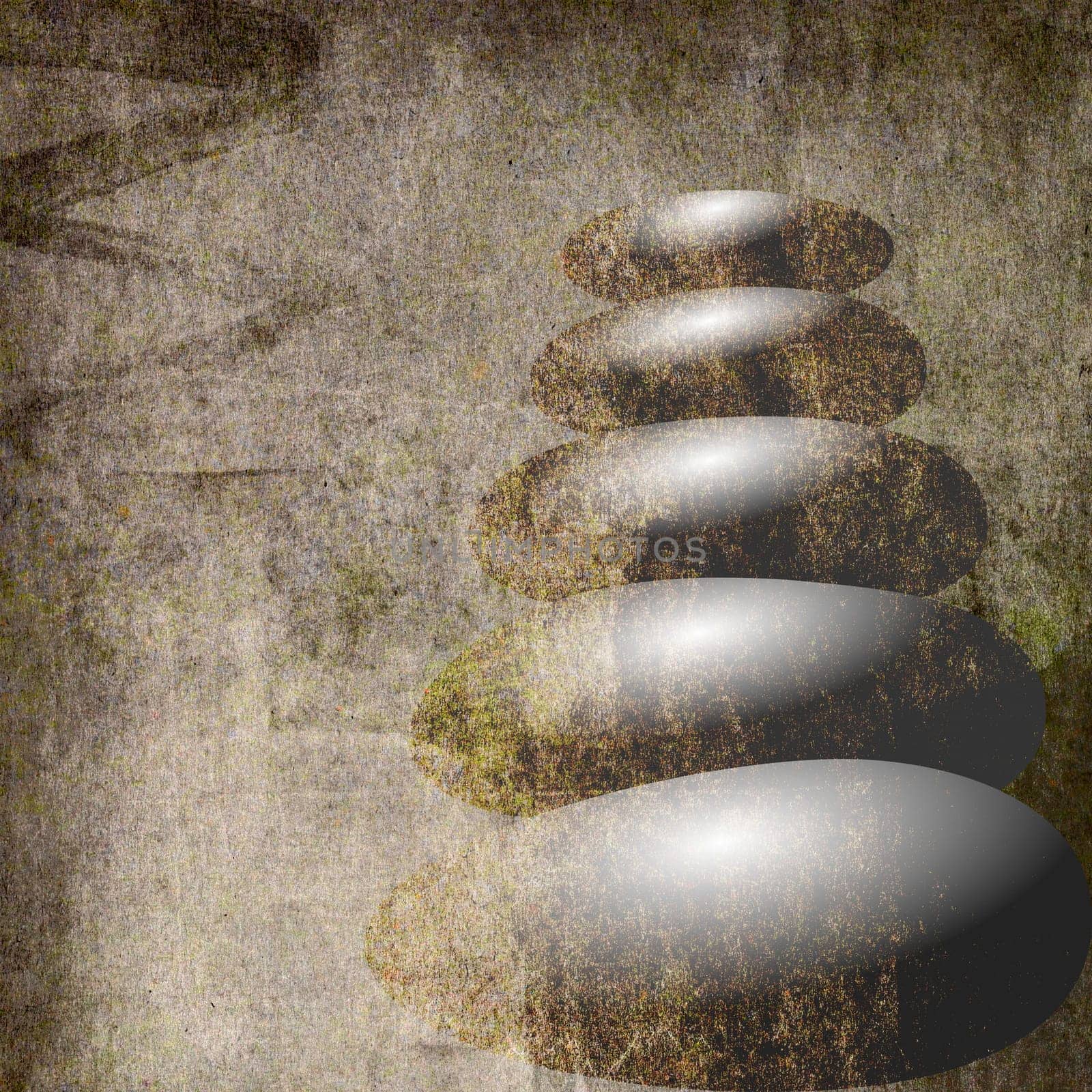 Zen Stones on Background Texture