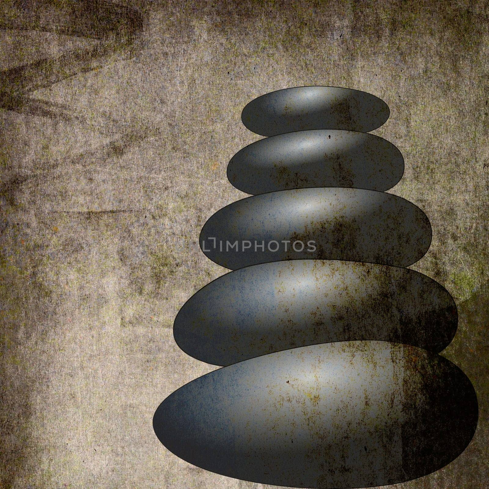 Zen Stones on Background Texture