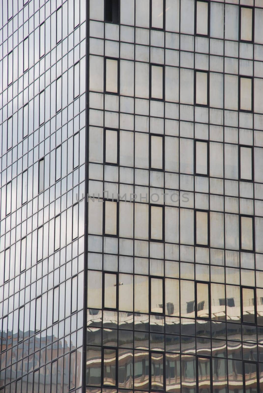 modern office building facade with glass pattern