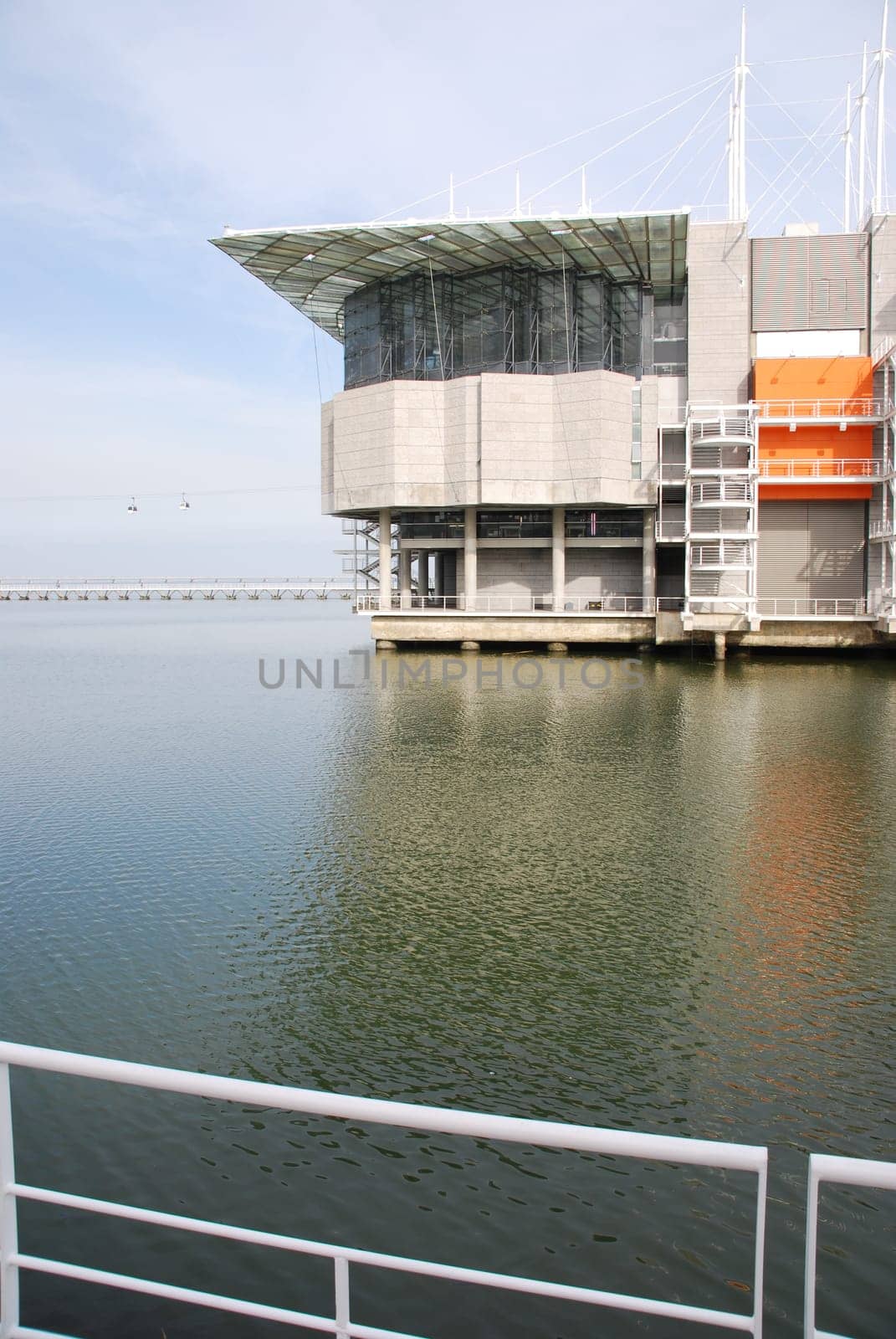 LISBON - MARCH 22: modern Oceanarium building in Nations Park at Lisbon, Portugal on March 22, 2010 - Lisbon, Portugal