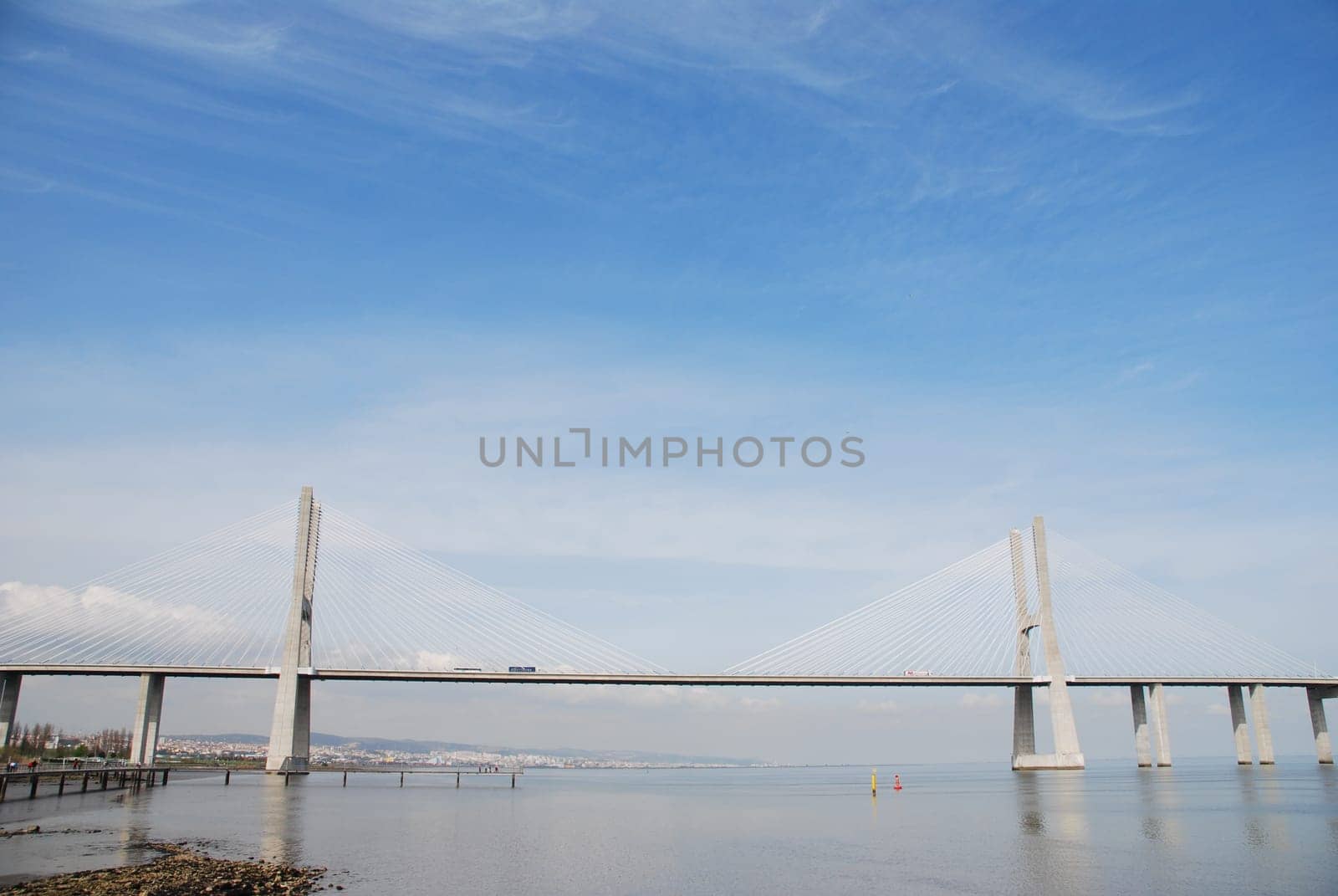 longest bridge in Europe known as Vasco da Gama (over the Tagus river)
