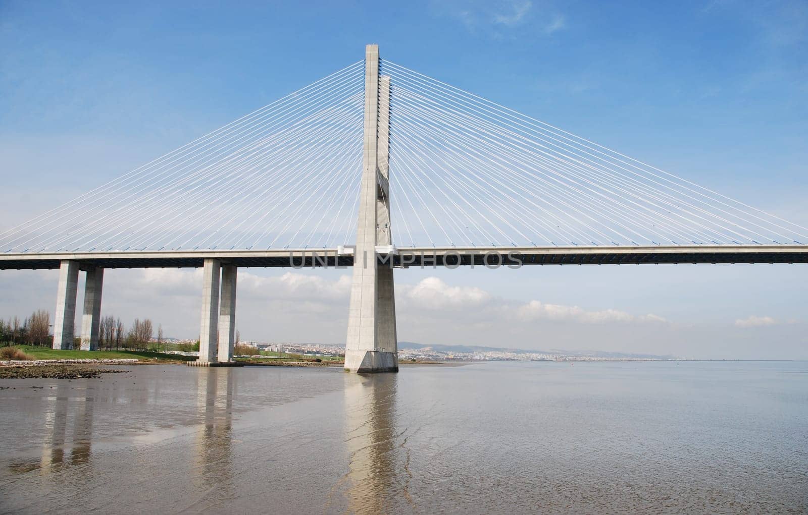 longest bridge in Europe known as Vasco da Gama (over the Tagus river)