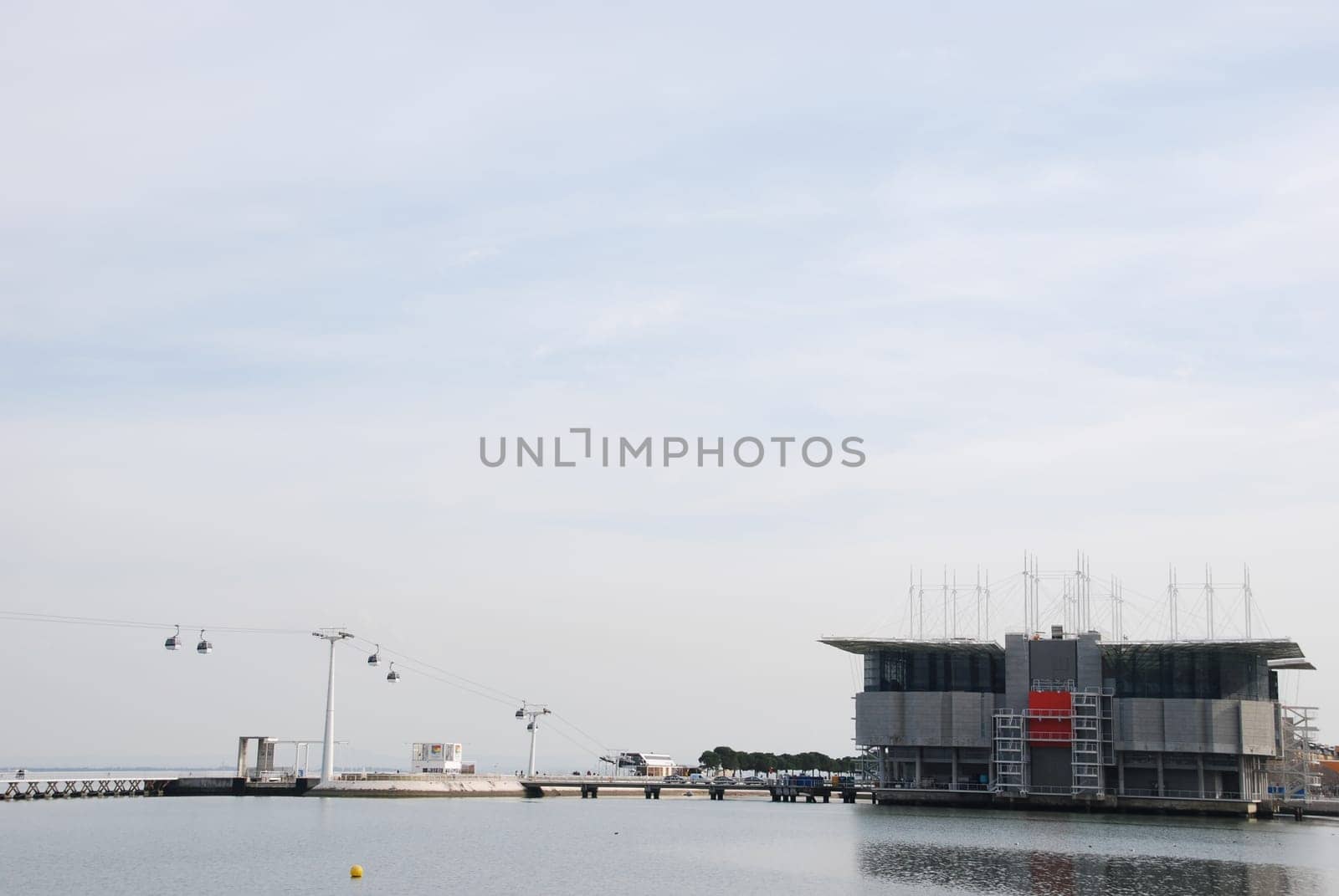 LISBON - MARCH 22: modern Oceanarium building in Nations Park at Lisbon, Portugal on March 22, 2010 - Lisbon, Portugal