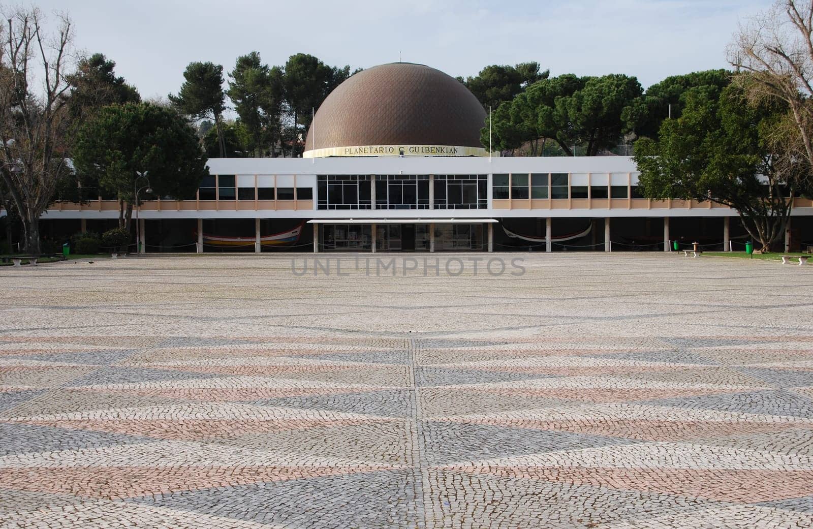 photo of the famous Planetarium of Calouste Gulbenkian in Lisbon, Portugal