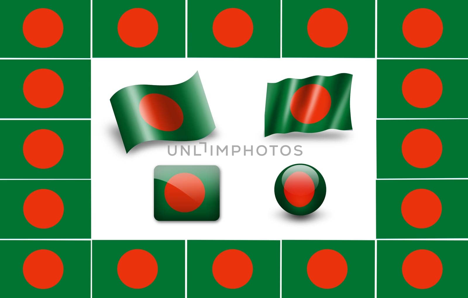 flag of Bangladesh. icon set .