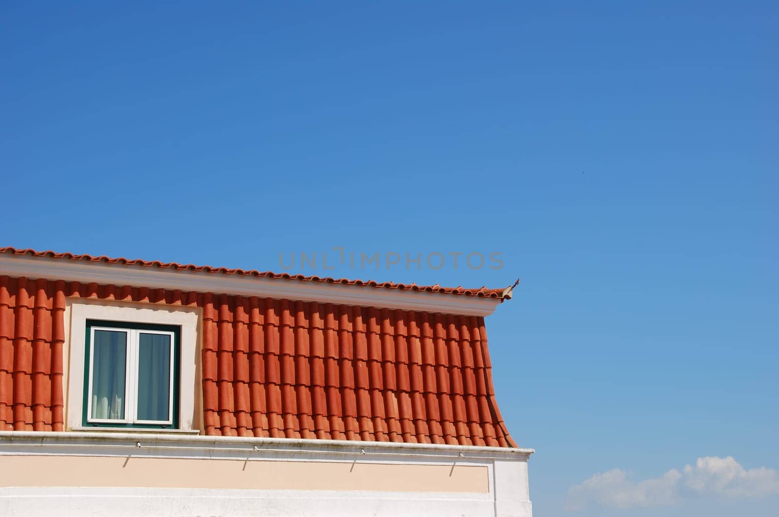 traditional luxury house against blue sky background