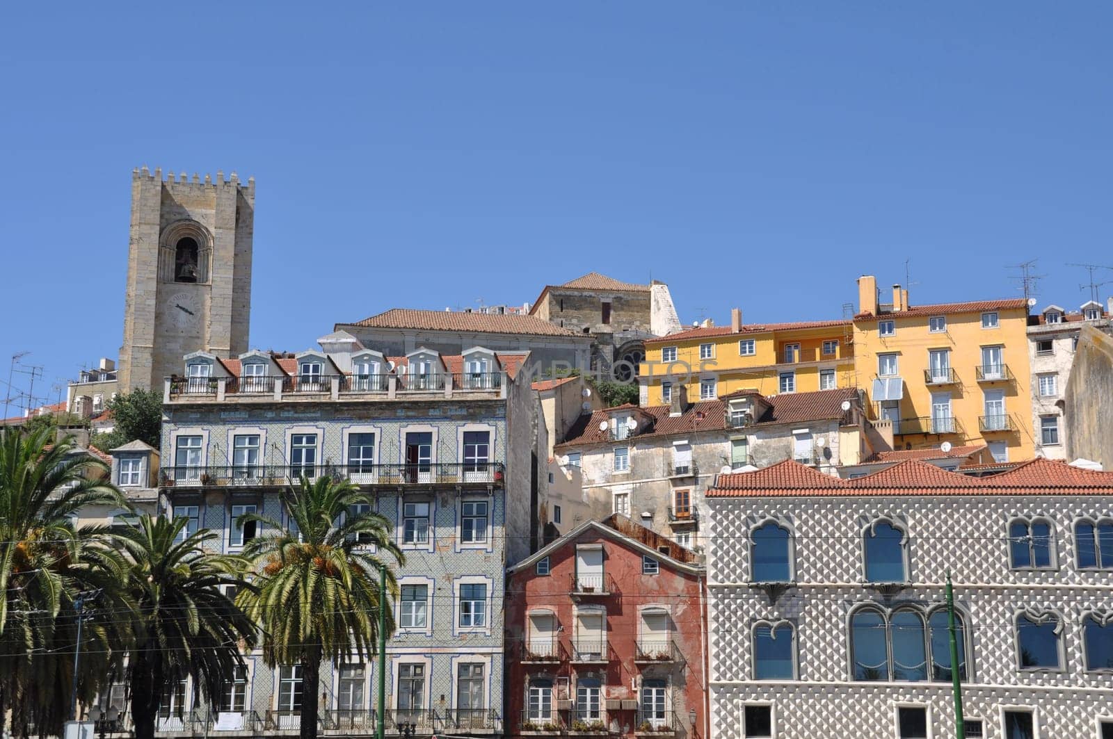 beautiful cityscape with Se Cathedral in Lisbon, Portugal