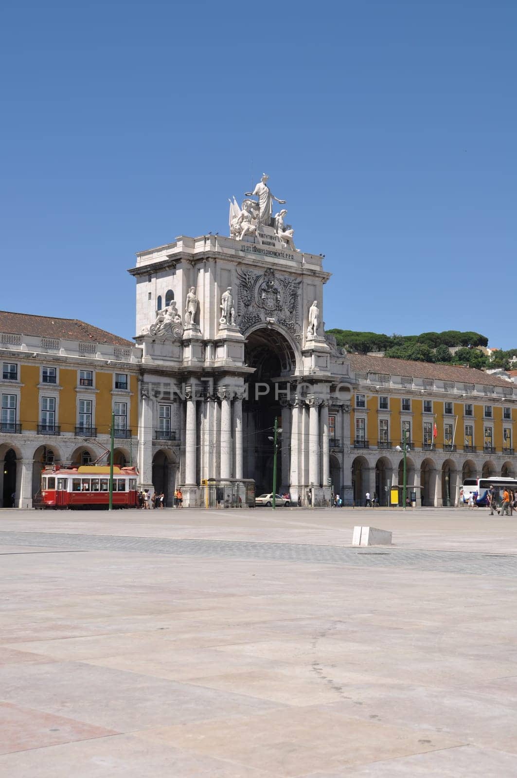 famous Commerce Square also known as Terreiro do Paço in Lisbon, Portugal