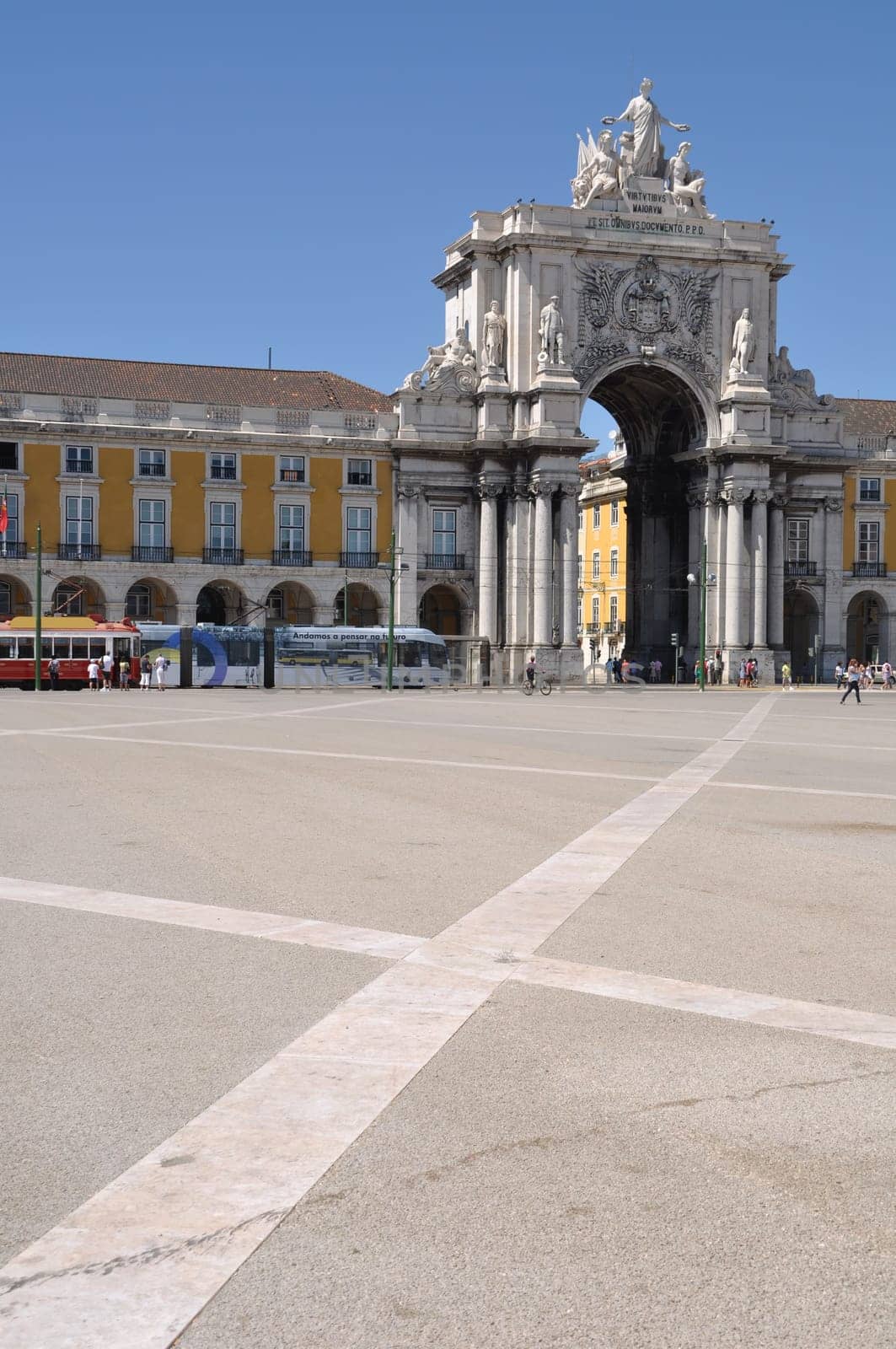 famous Commerce Square also known as Terreiro do Paço in Lisbon, Portugal
