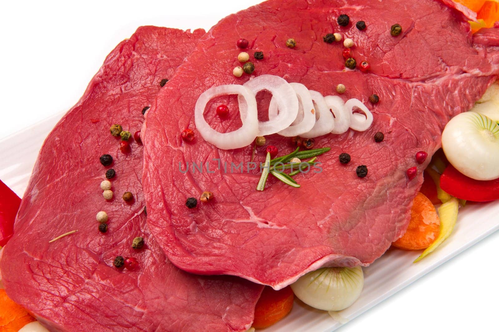 veal fillet with fresh vegetables