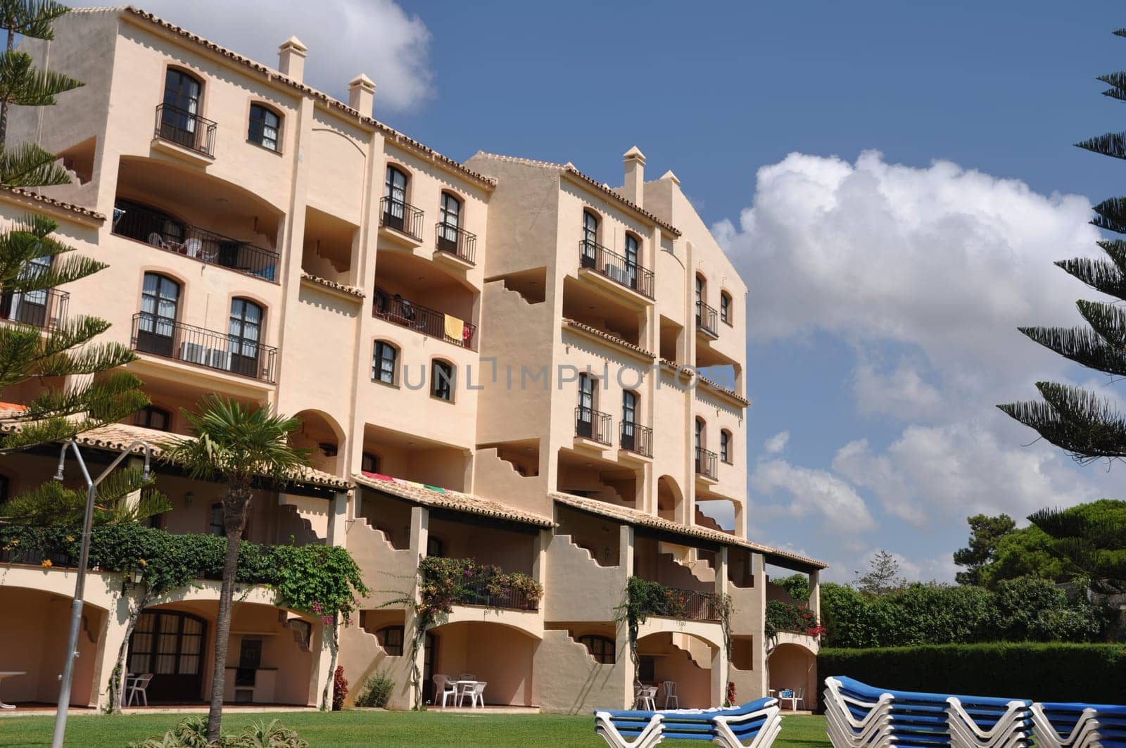 gorgeous hotel resort building in Marbella, Spain