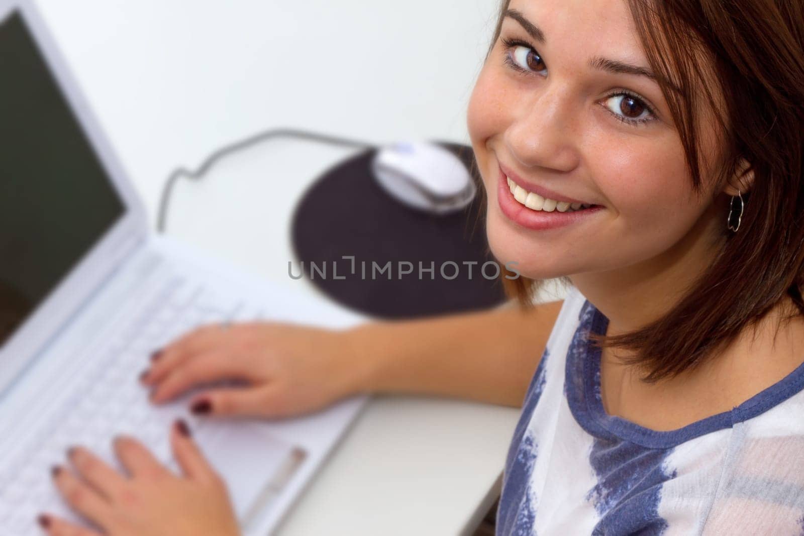 Young woman at laptop