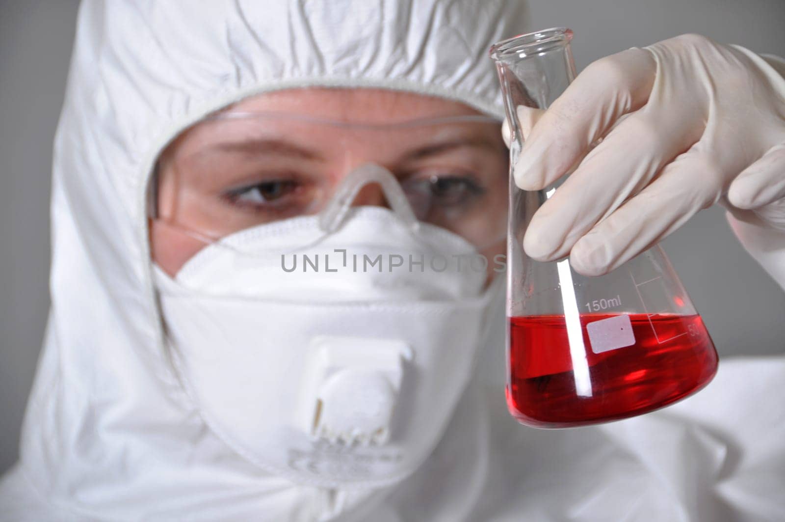 Scientist with chemicals in a laboratory