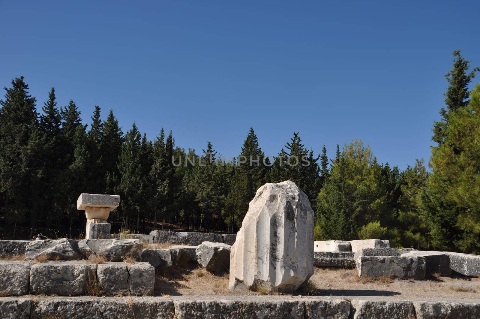 historical ruins of Asclepieion, ancient Hospital made by Hippocrates in Kos, Greece