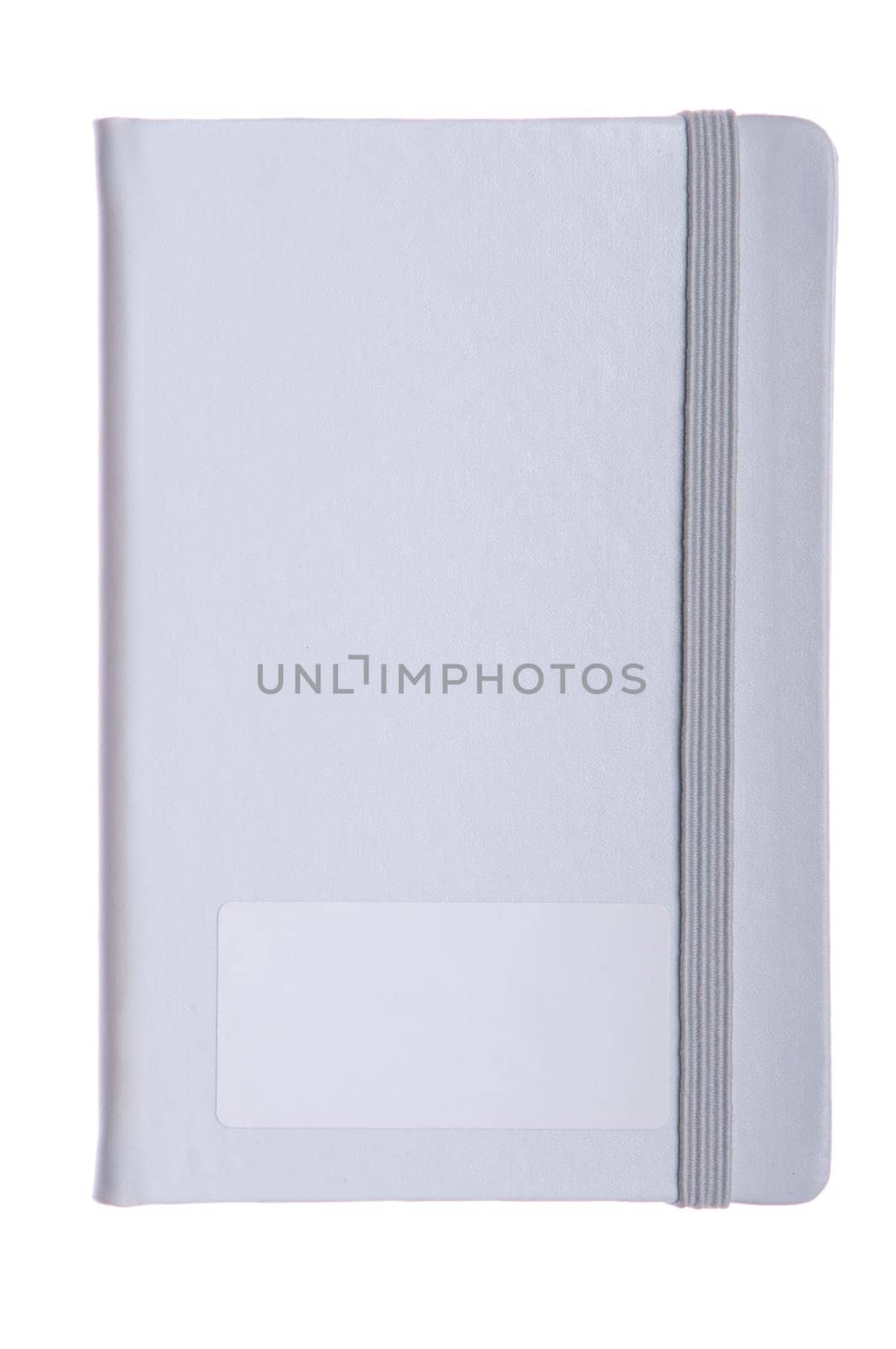 gorgeous grey notebook, diary or agenda (isolated on white background)