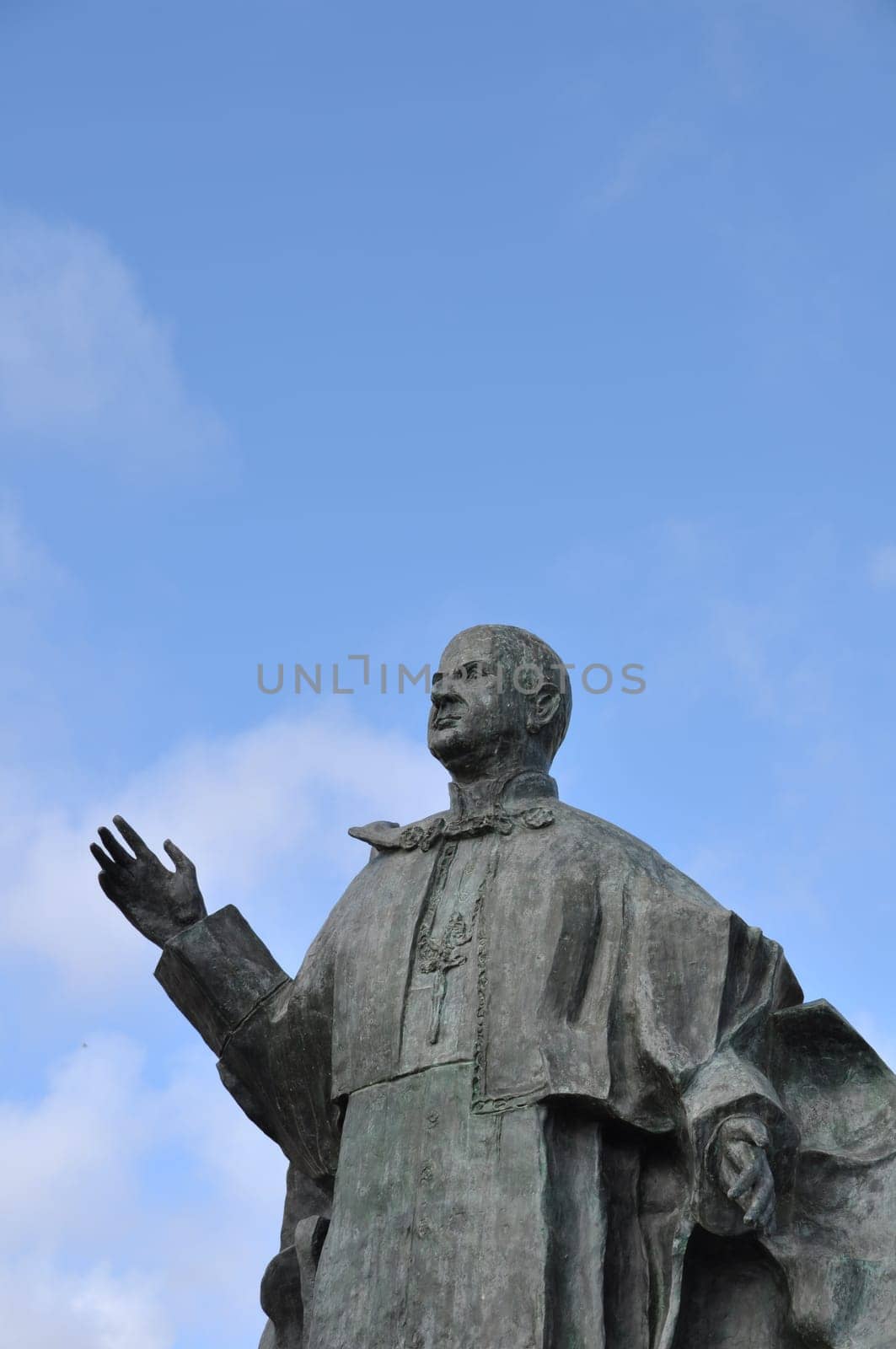 bronze statue of Pope John Paul VI in Leiria, Portugal