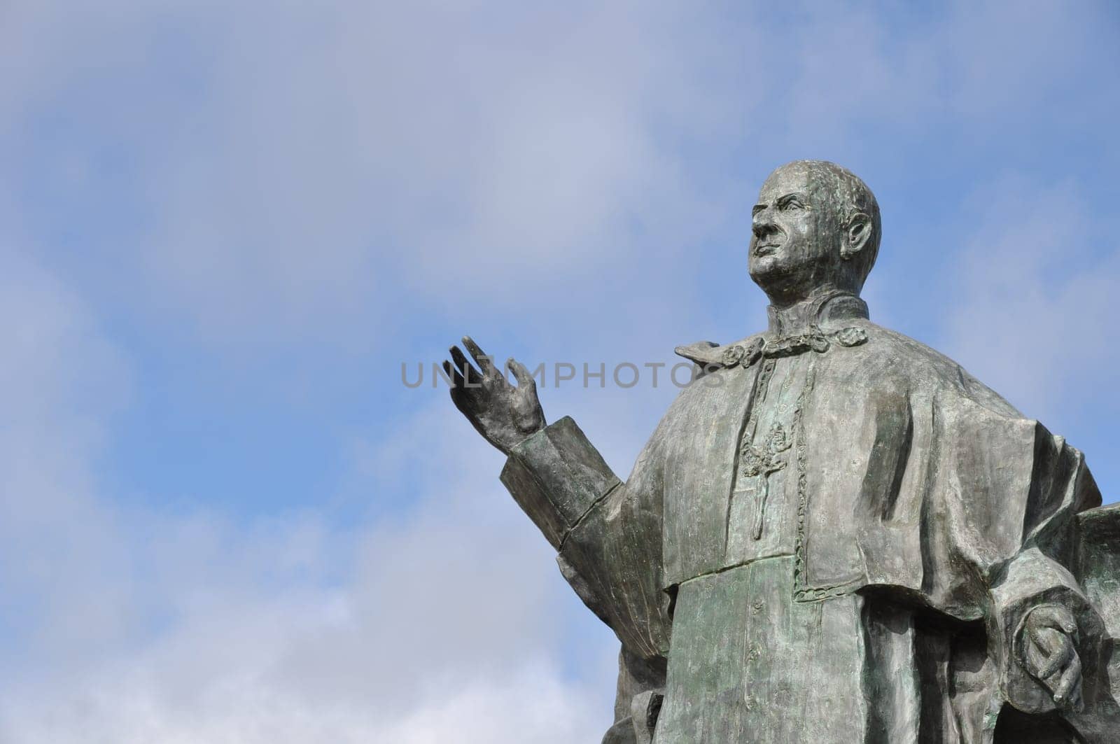 bronze statue of Pope John Paul VI in Leiria, Portugal