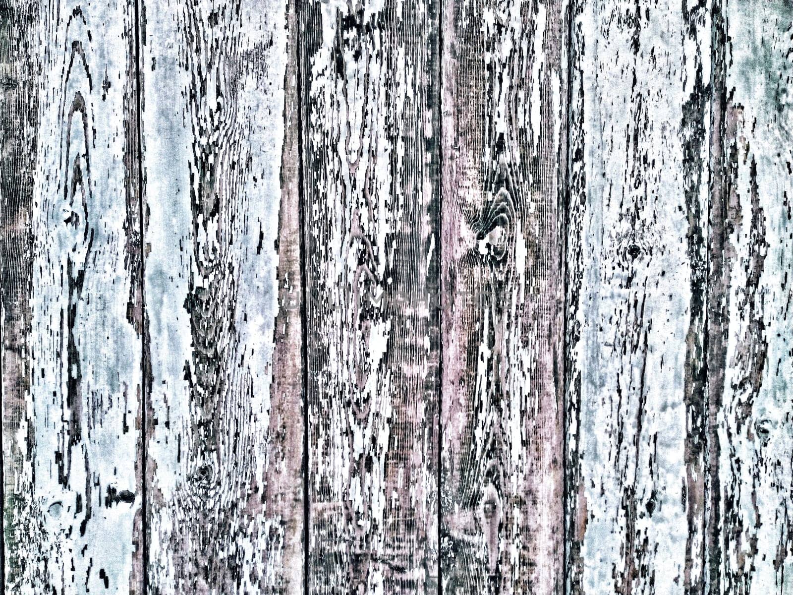 old wooden fence with old cracked paint by Севостьянов