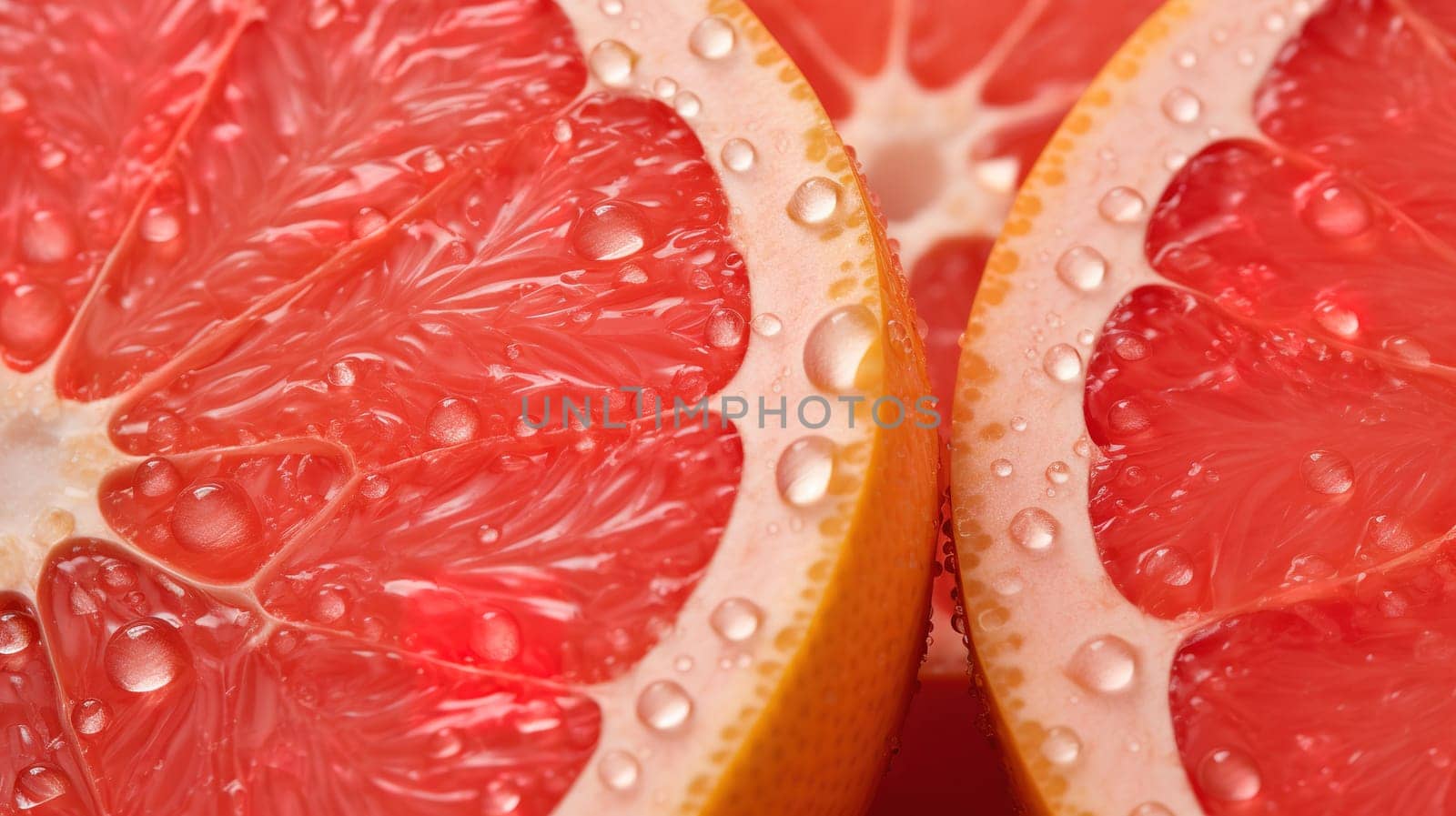 Macro detail to fresh grapefruit, food concept by Kadula