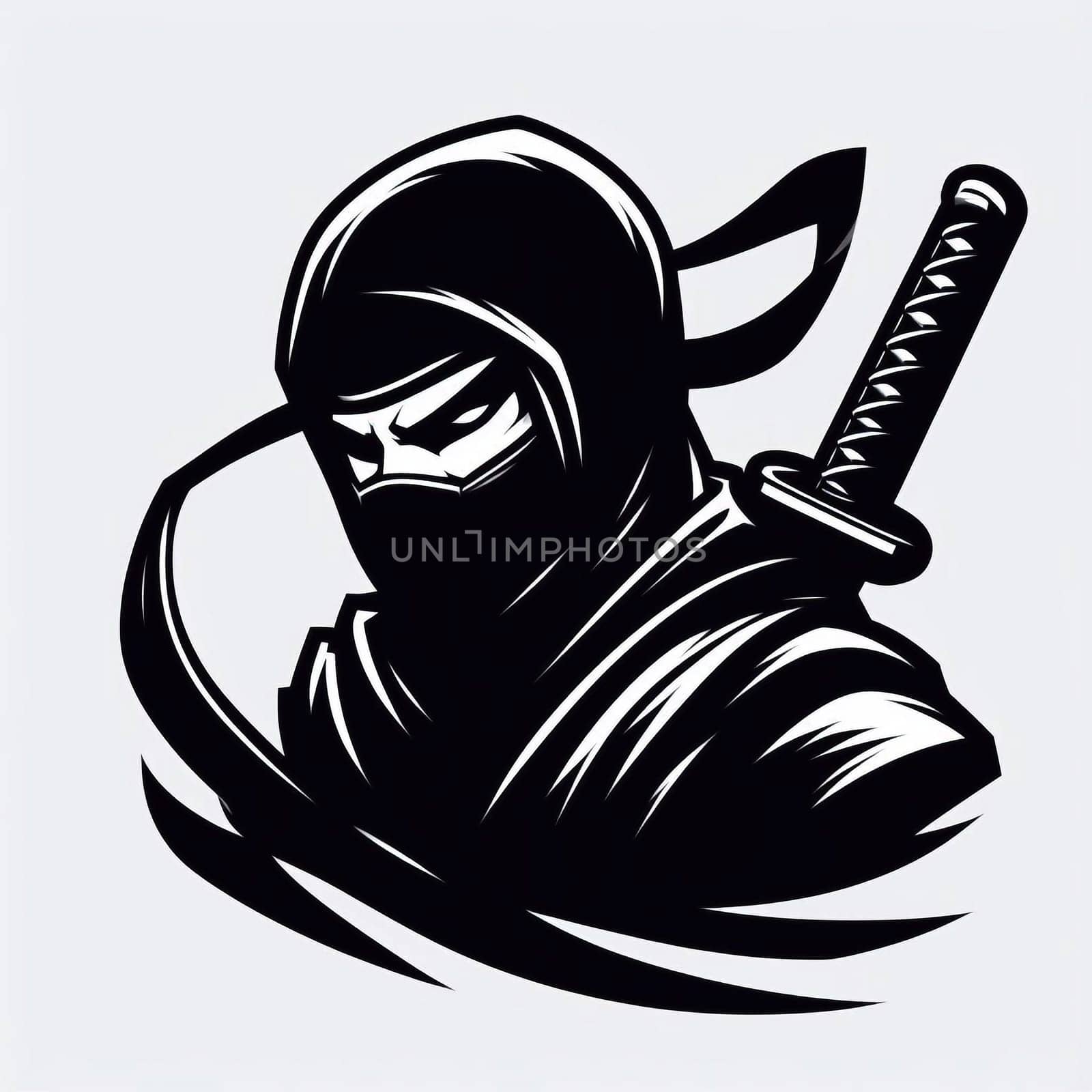 Ninja in a the black sticker