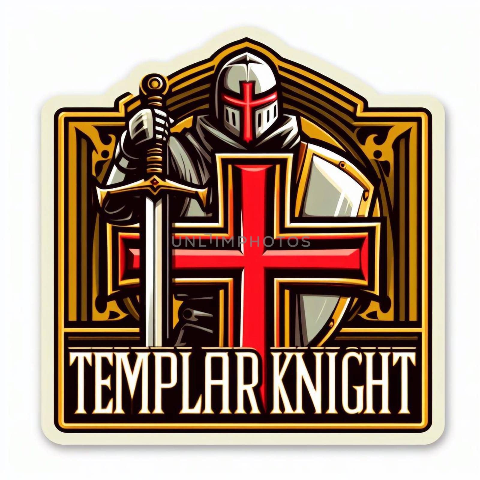 Illustration the a templar knight by architectphd