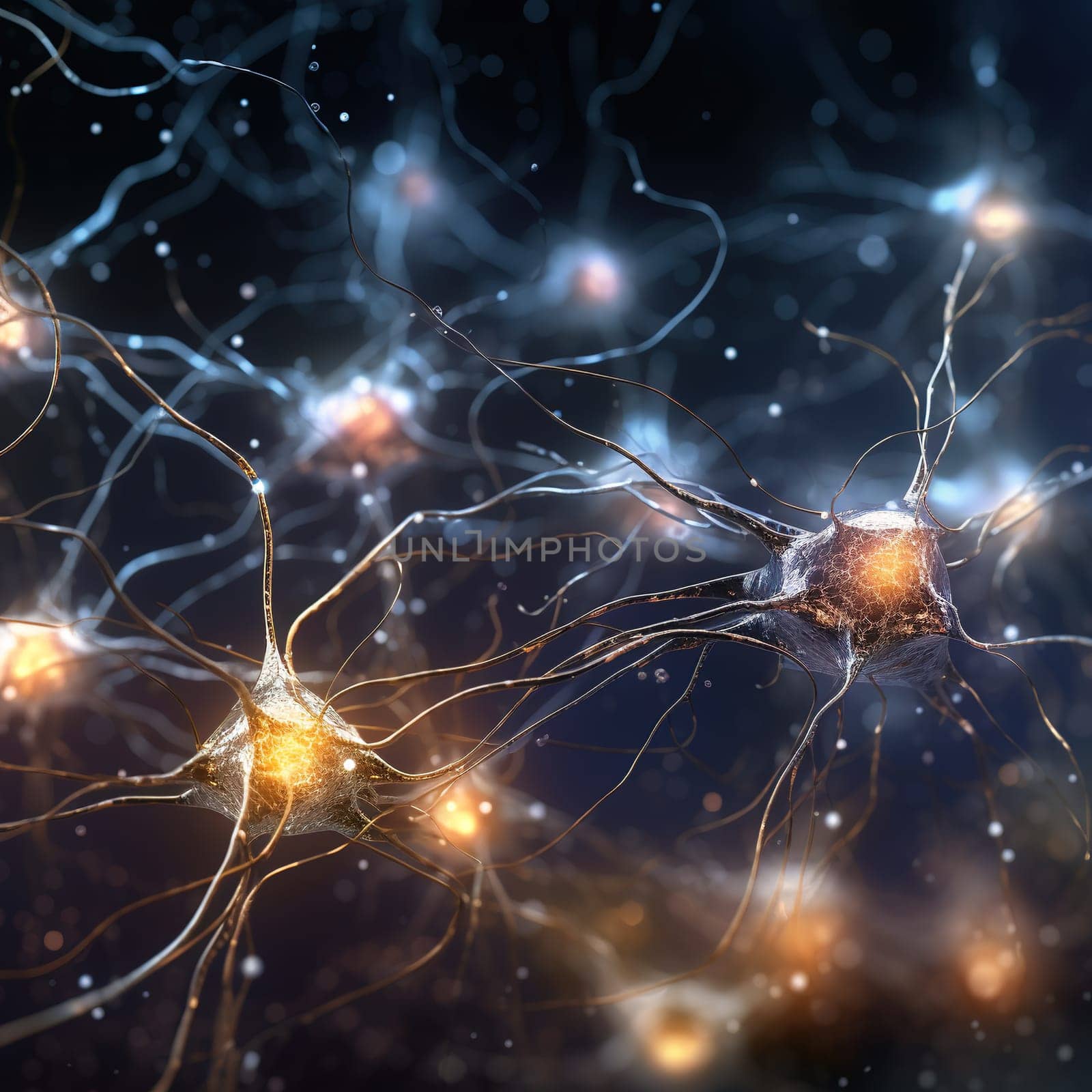 Neural connections in the brain, the neurons