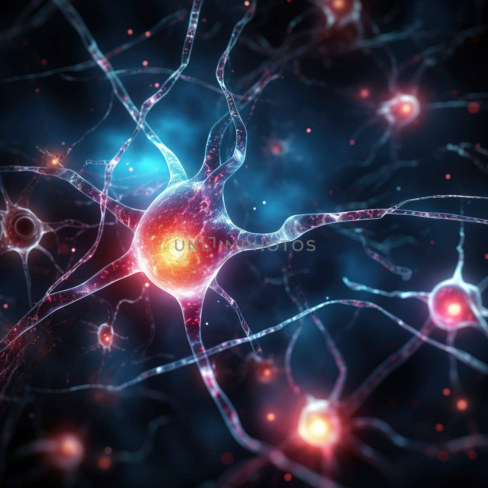 Neural connections in the brain, neurons by Kadula