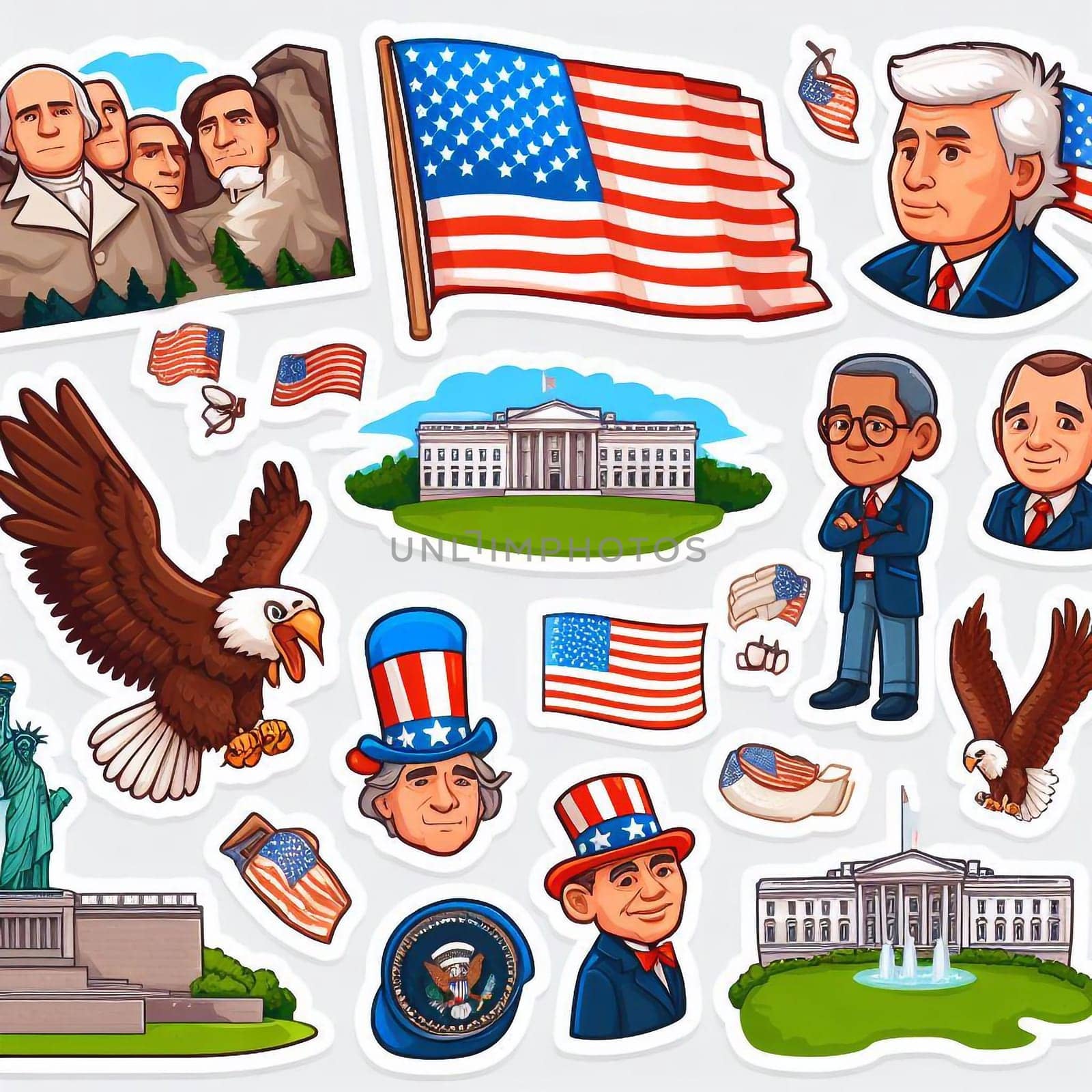 Illustration the Presidents Day National holiday