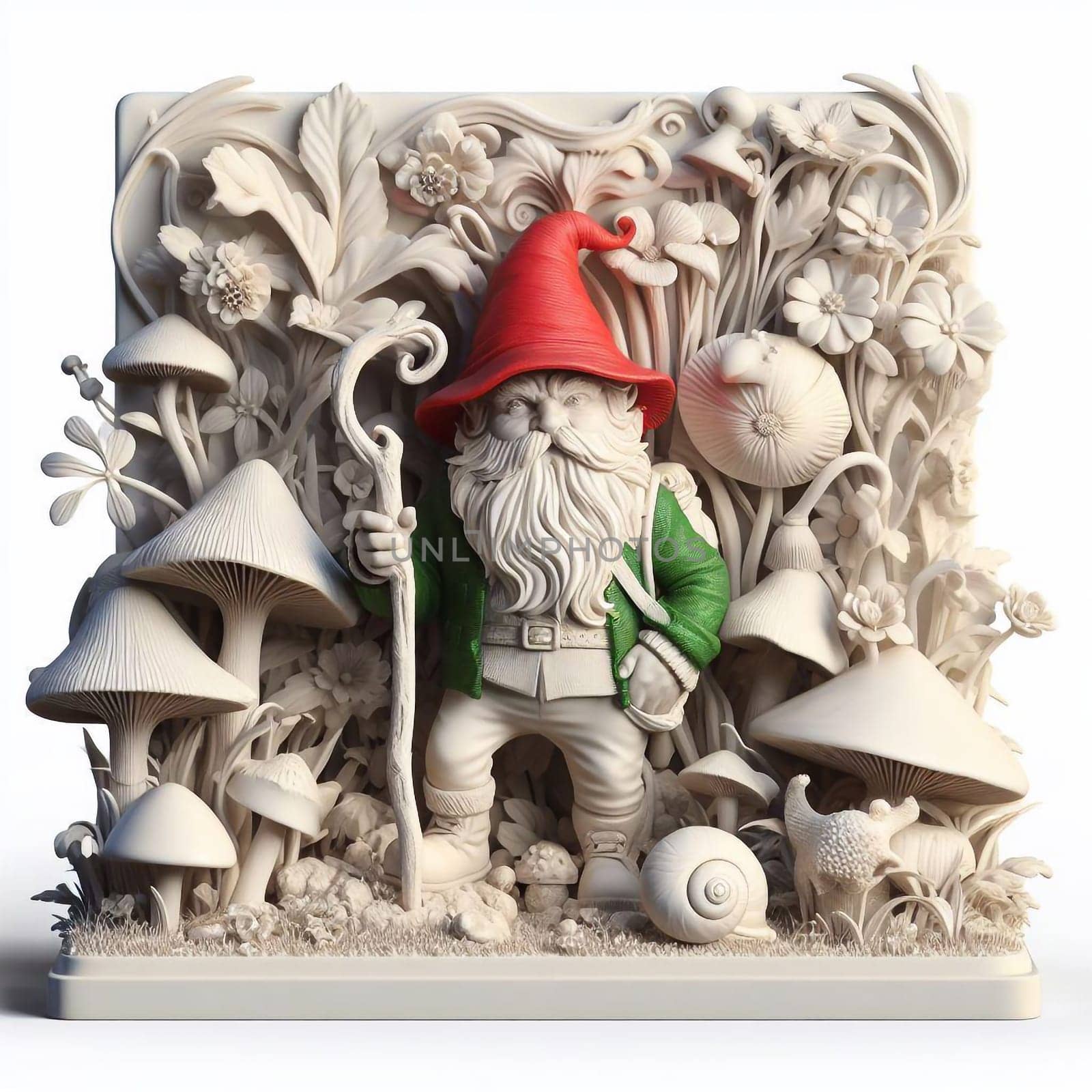Forest gnome in nature fairy tale by architectphd