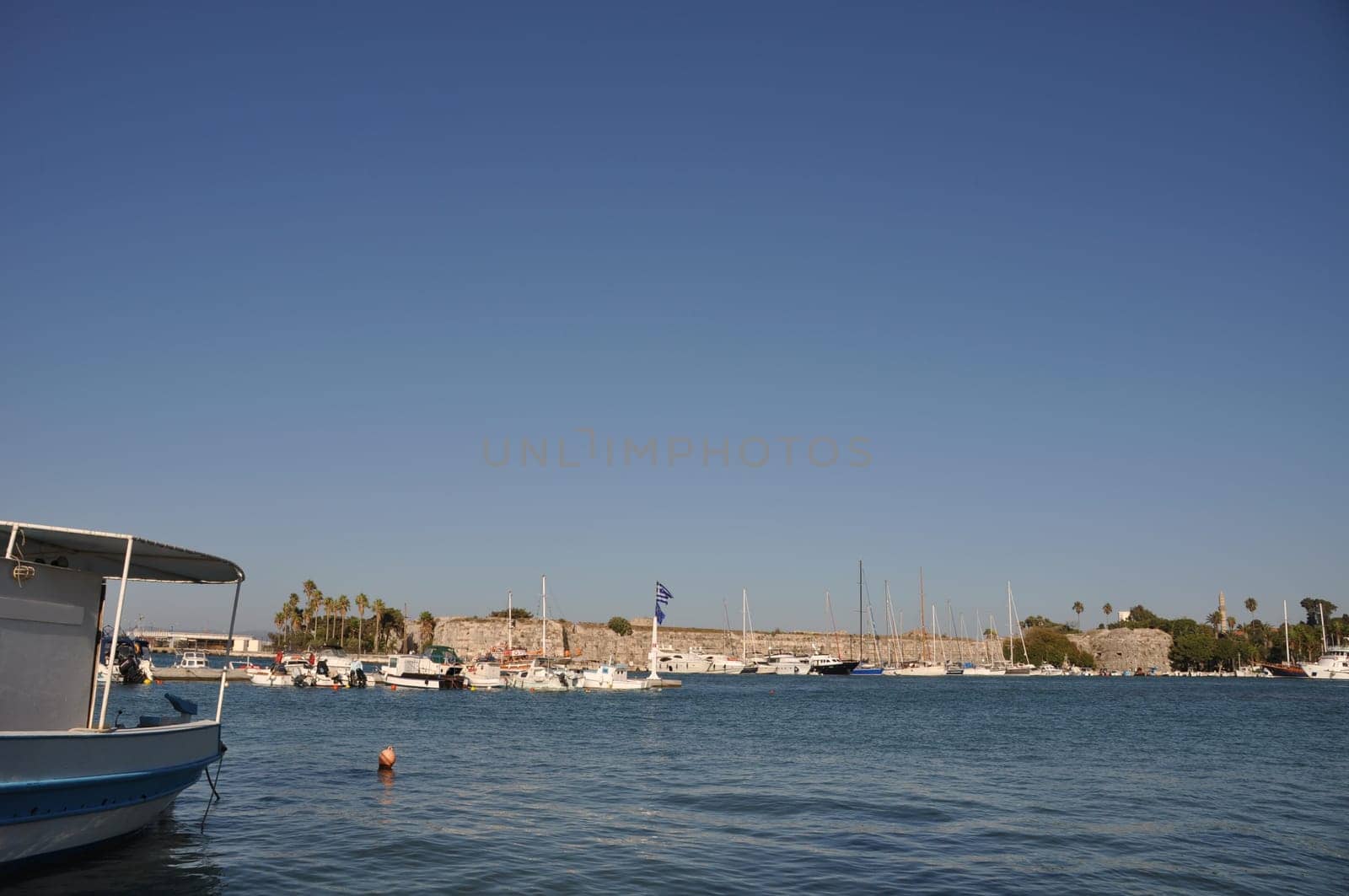 gorgeous seascape view at Kos harbour, Greece