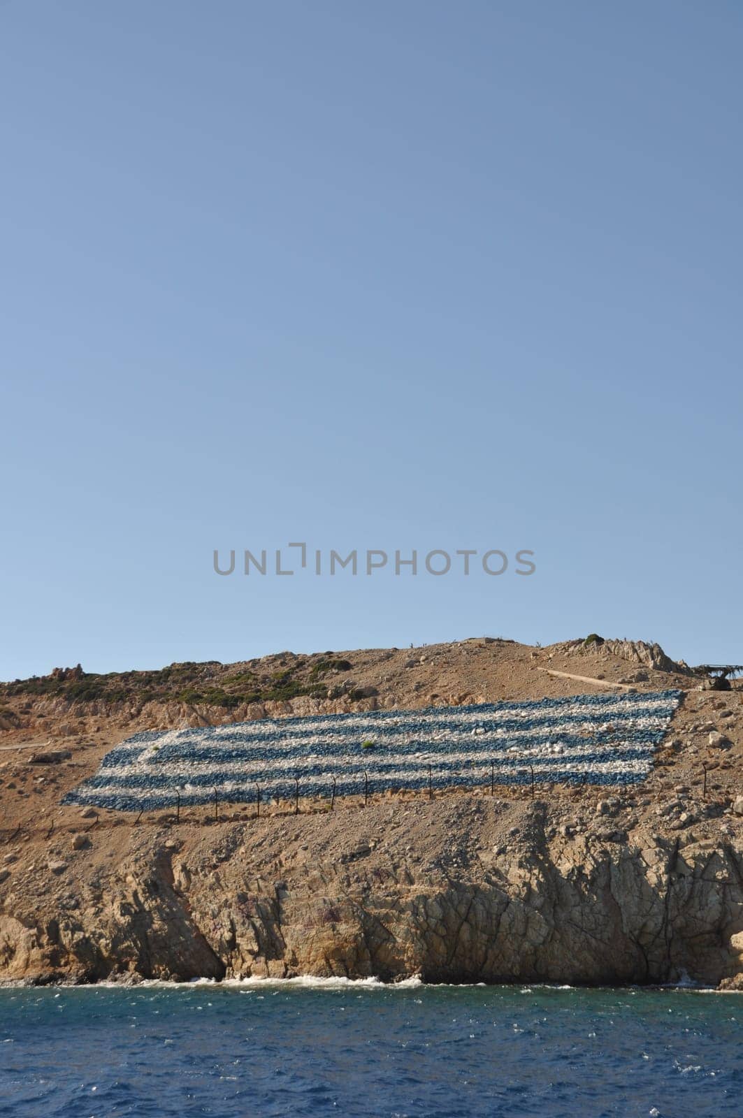 national flag on a greek island (defensive territory from Turkey invasions)