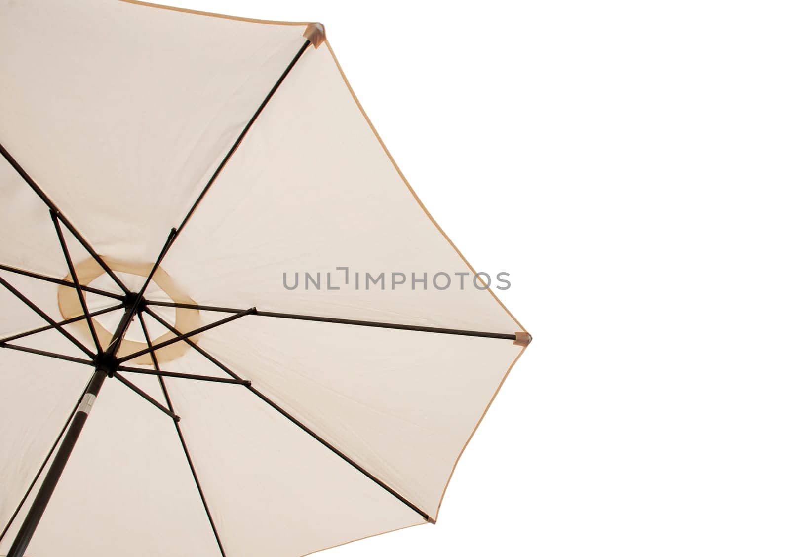 gorgeous beach or pool outdoor umbrella isolated on white background