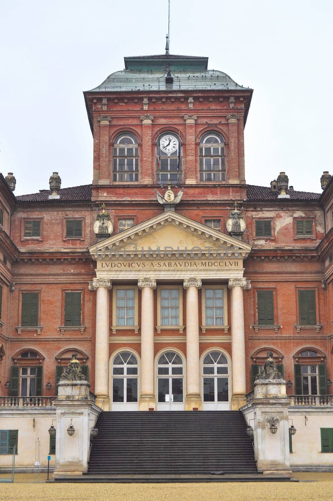 Castello di Racconigi baroque castle in Piedmont Italy