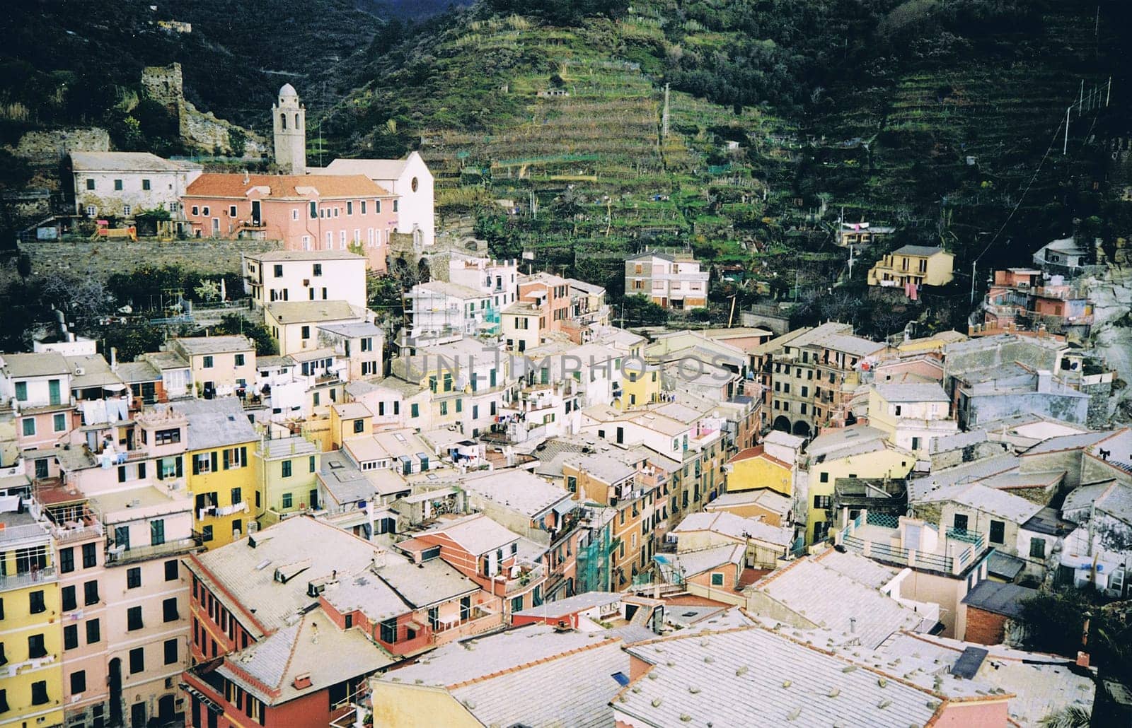 Town of Vernazza, Le Cinque Terre, Liguria, Italy before being destroyed by flood