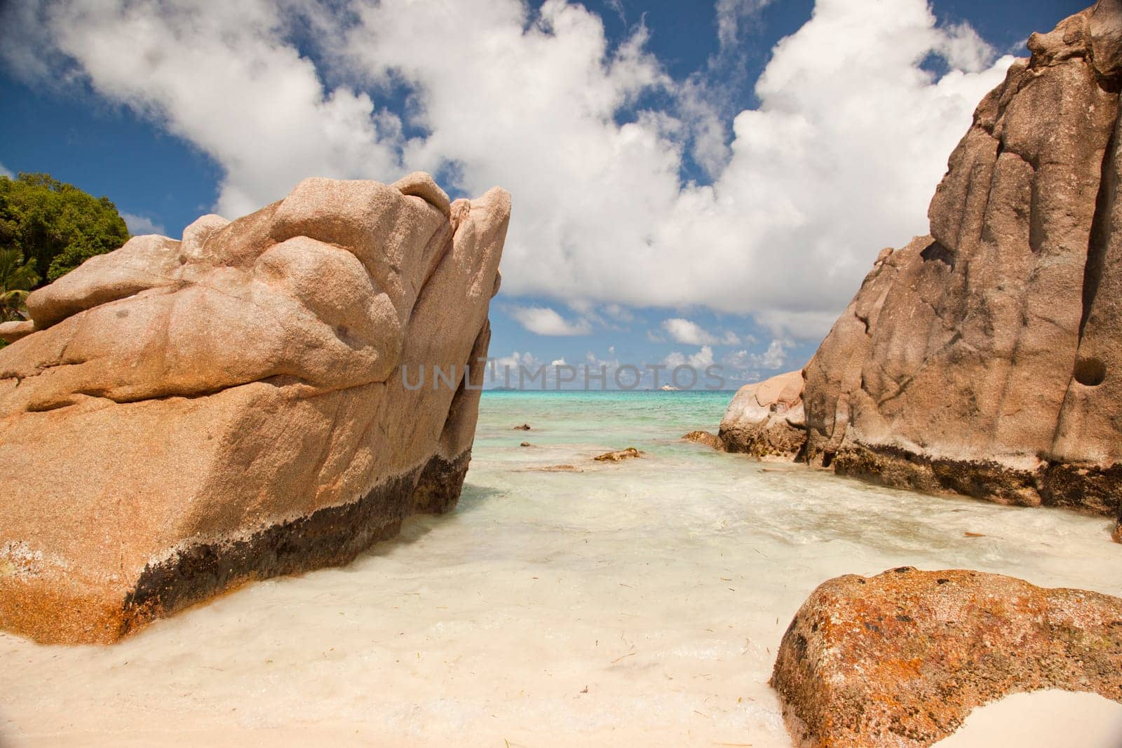 South Sea beach with rocks - horizontal