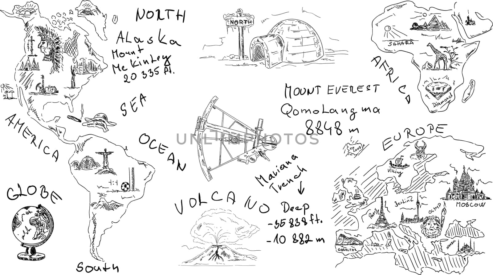 vector - geography theme , isolated on background