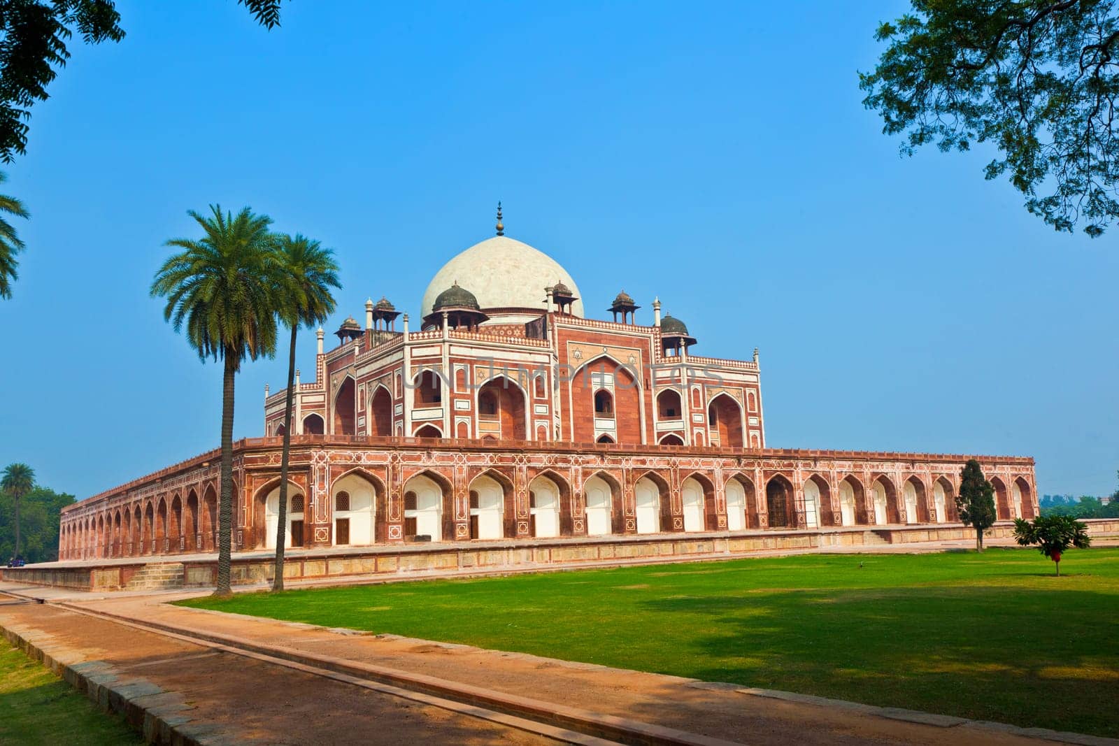 India, Delhi, Humayun&#039 s Tomb, built by Hamida Banu Begun in 1565-72 A.D. the earliest example of Persian influence in Indian architecture