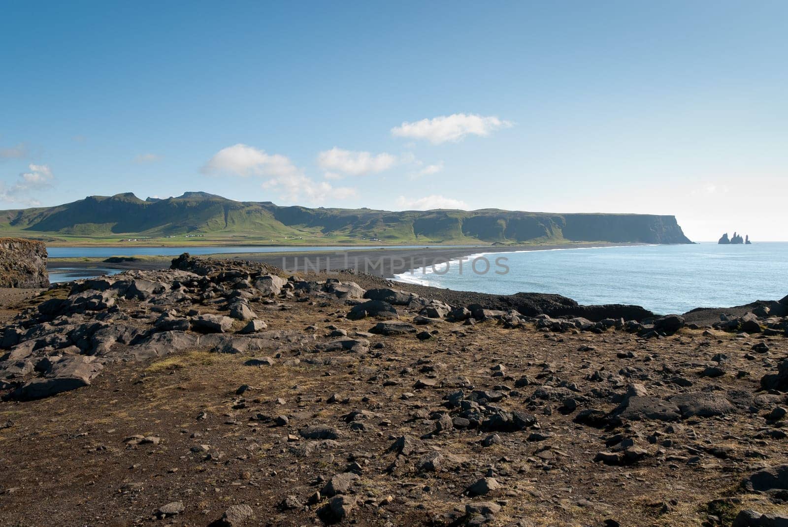 landscape of the sea in Vik in Iceland