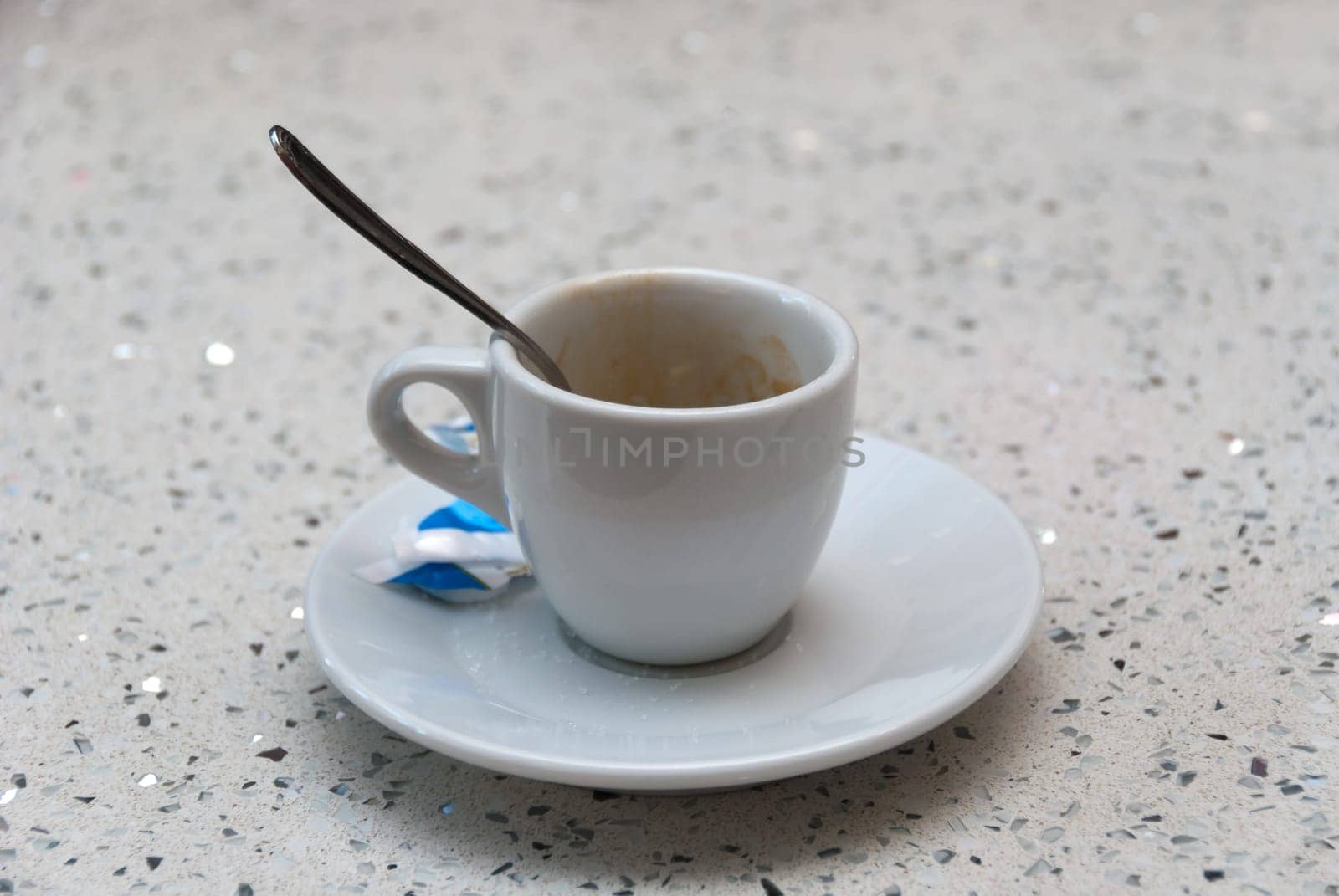 empty cup of coffee after drinking