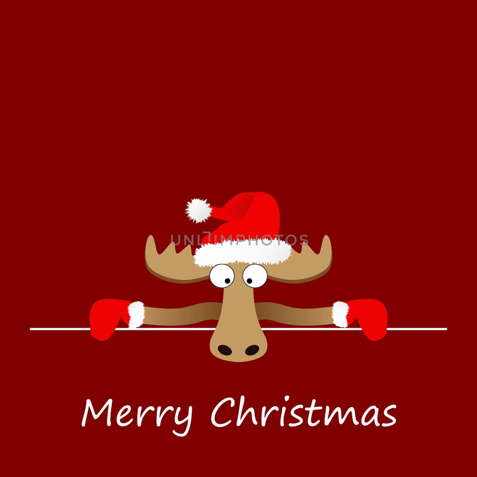 Moose with Christmas greetings