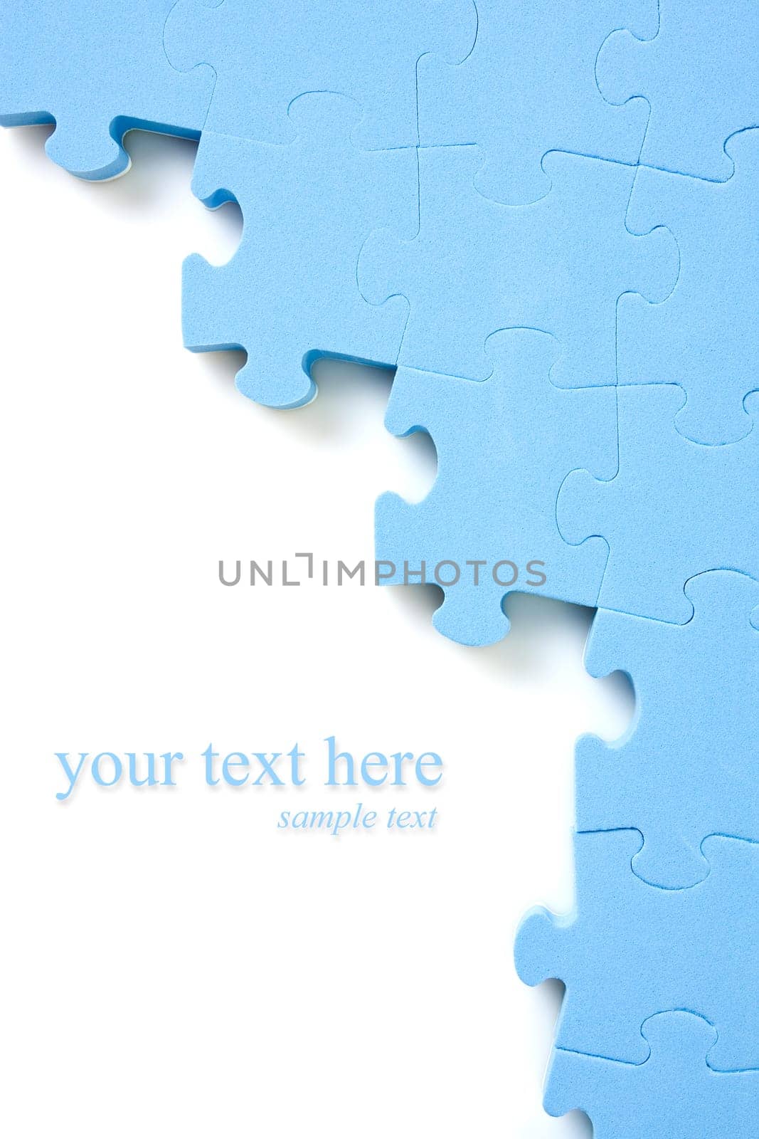 blue puzzle background  with space for your text
