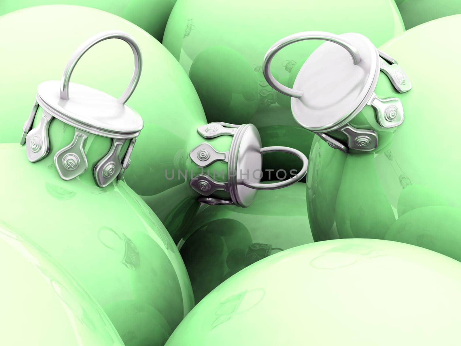 Christmas Baubles 01 Pastel Green