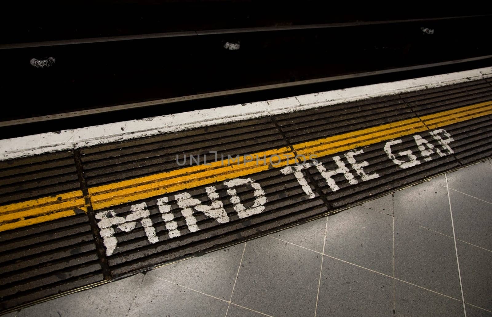 Mind the gap, warning in the London underground
