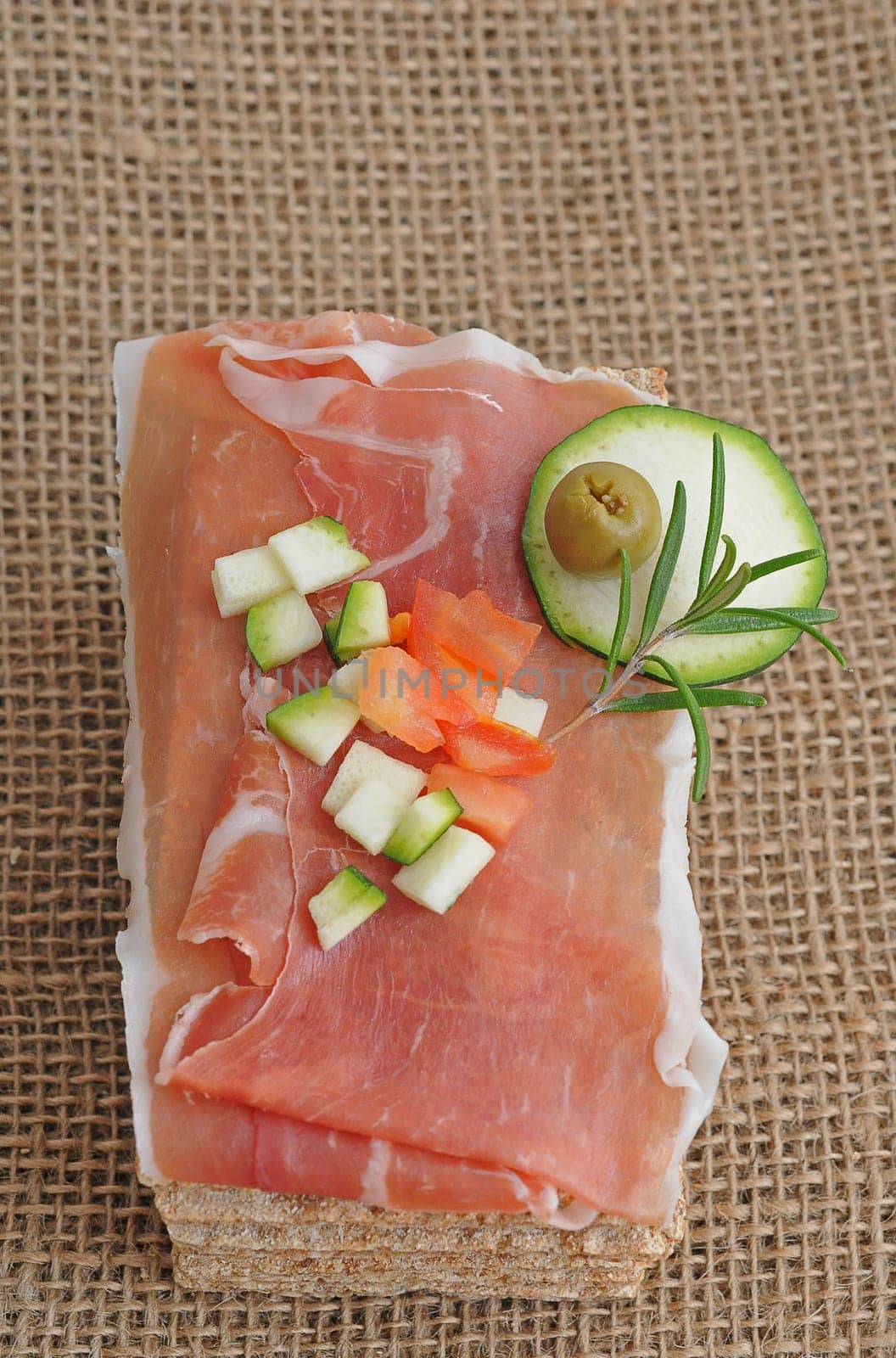 raw,raw,ham,crispbread,crispbread,crispbread,slices of bread,crispbread slices