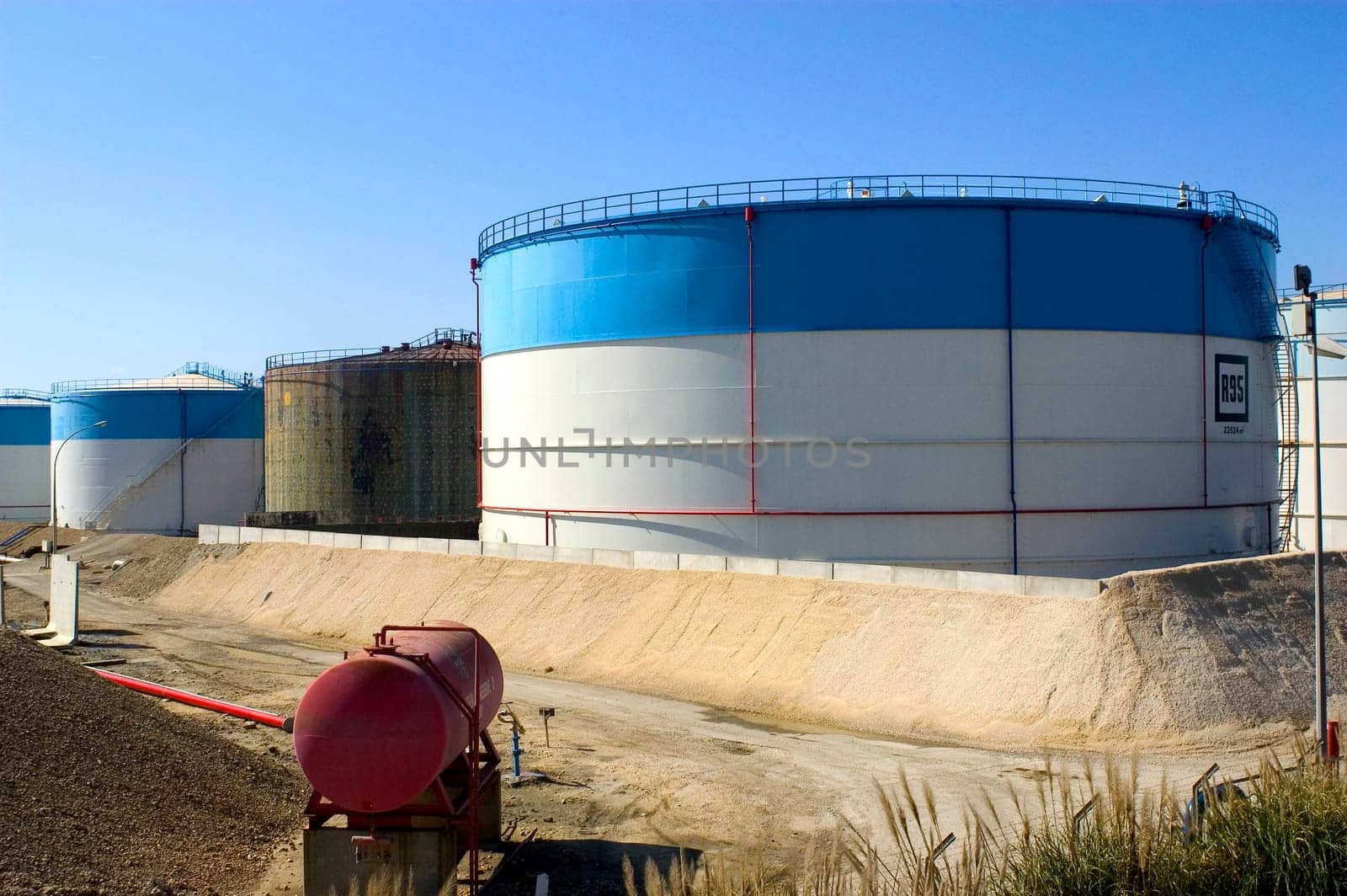 Petrochemical industry on the harbor industrial park of Fos on sea.