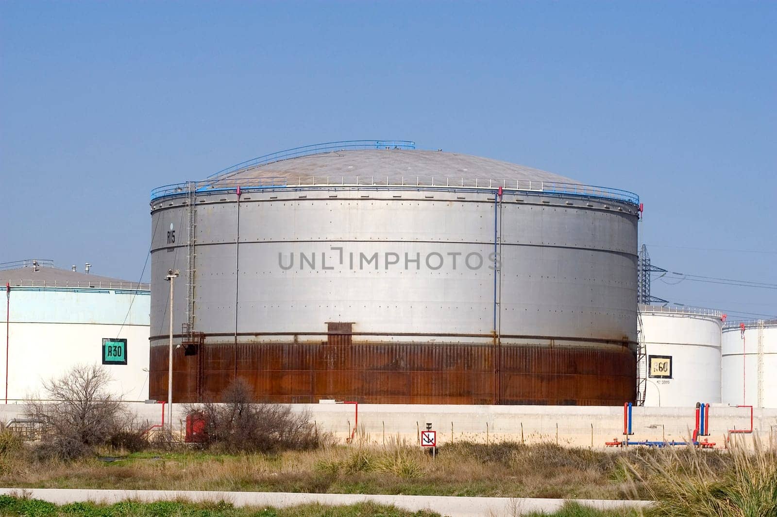 Petrochemical industry on the harbor industrial park of Fos on sea.